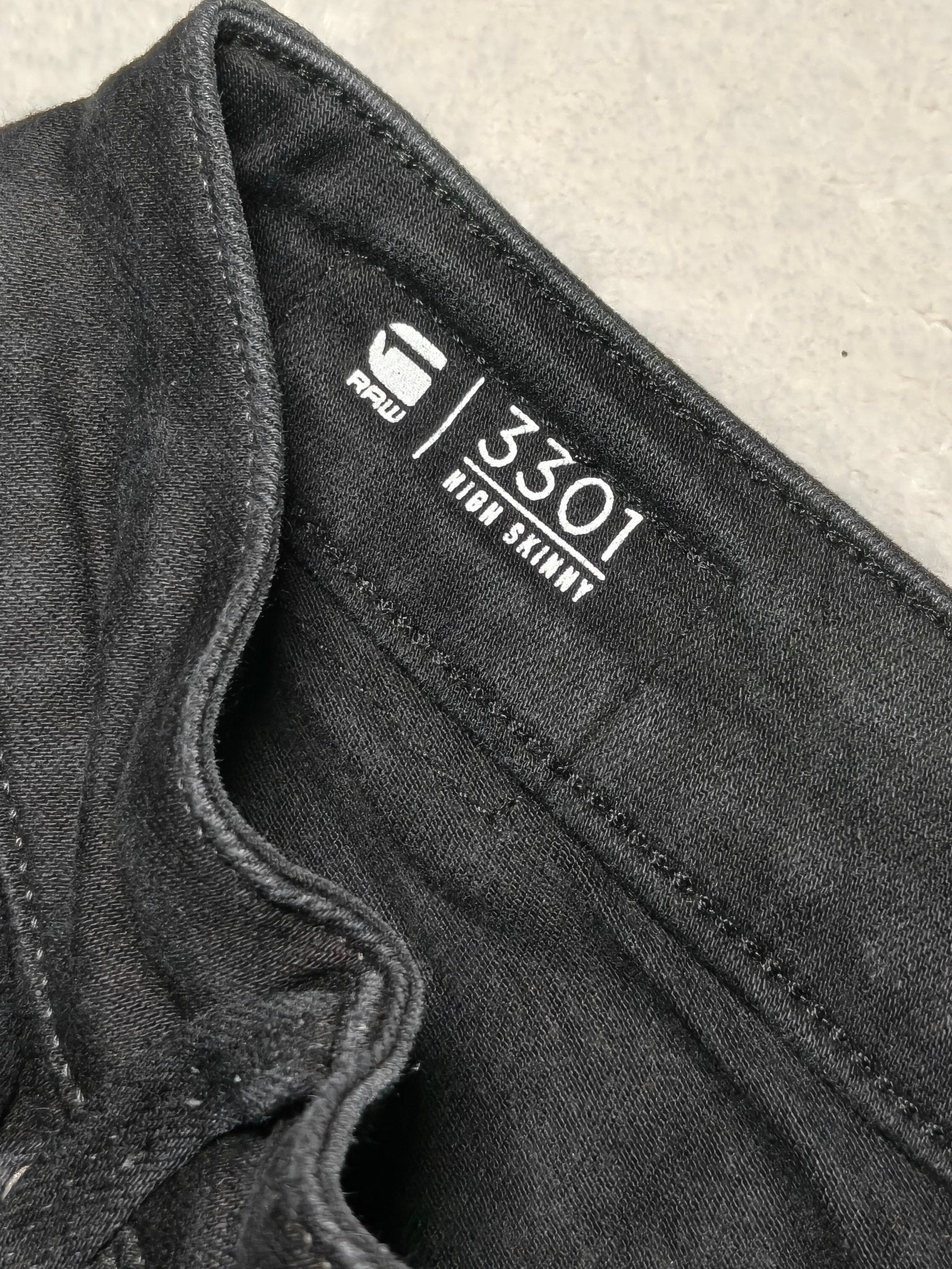 Women G - Star RAW 3301 Black High Skinny W29 L34 EU 38 M Jeans