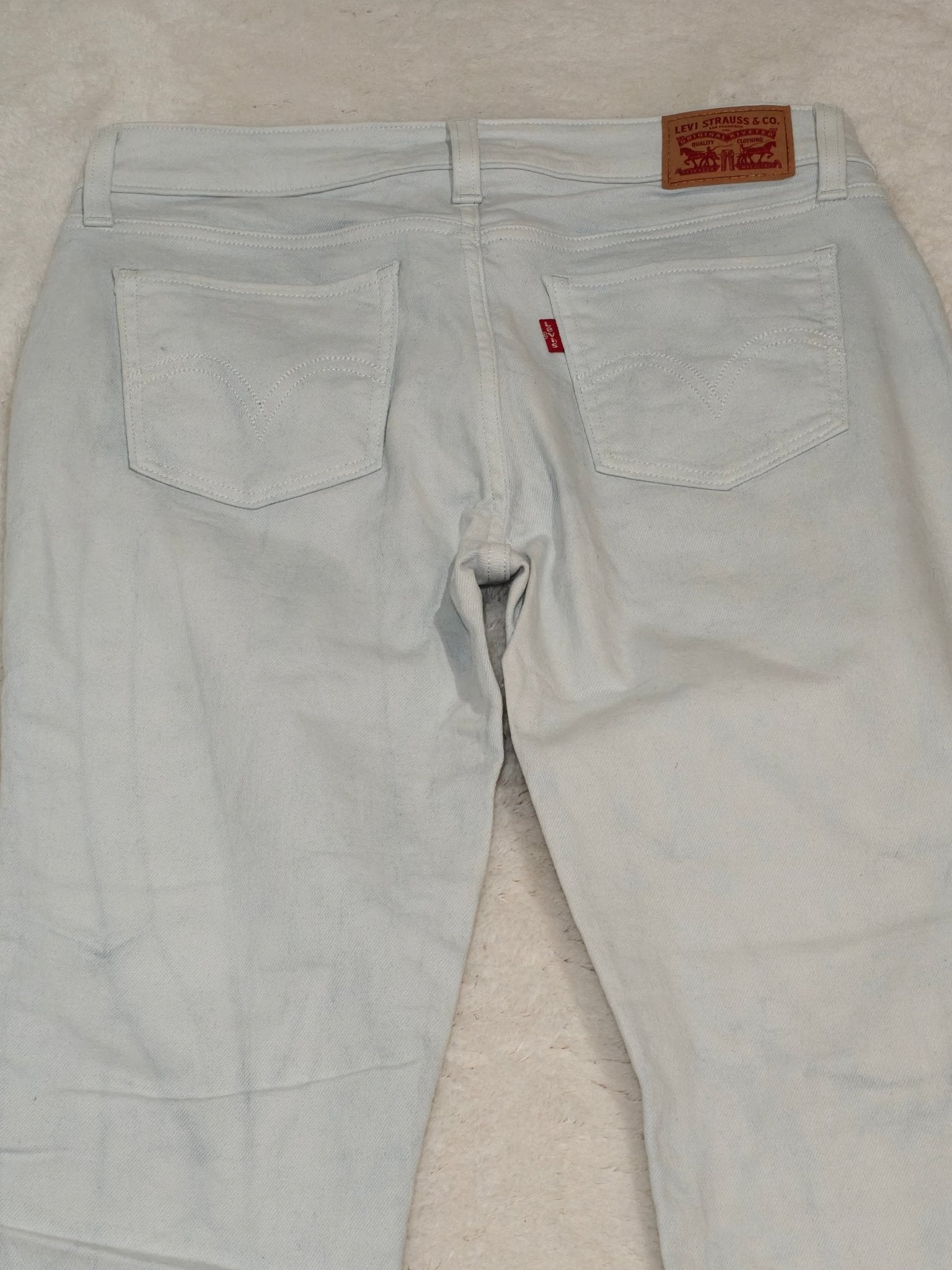Women Levi's 535 White Blue Faded Super Skinny W30 L30 EU 40 L Jeans