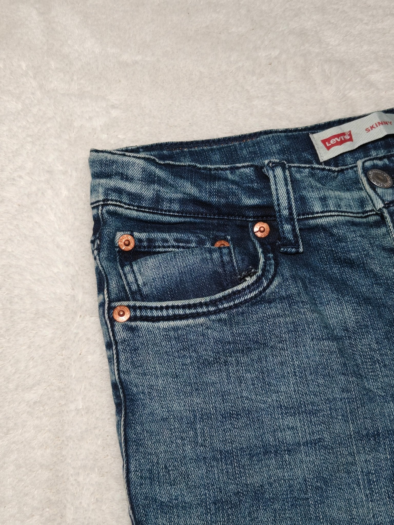 Women Levi's Blue Skinny Taper W26 L27 EU 36 S Jeans