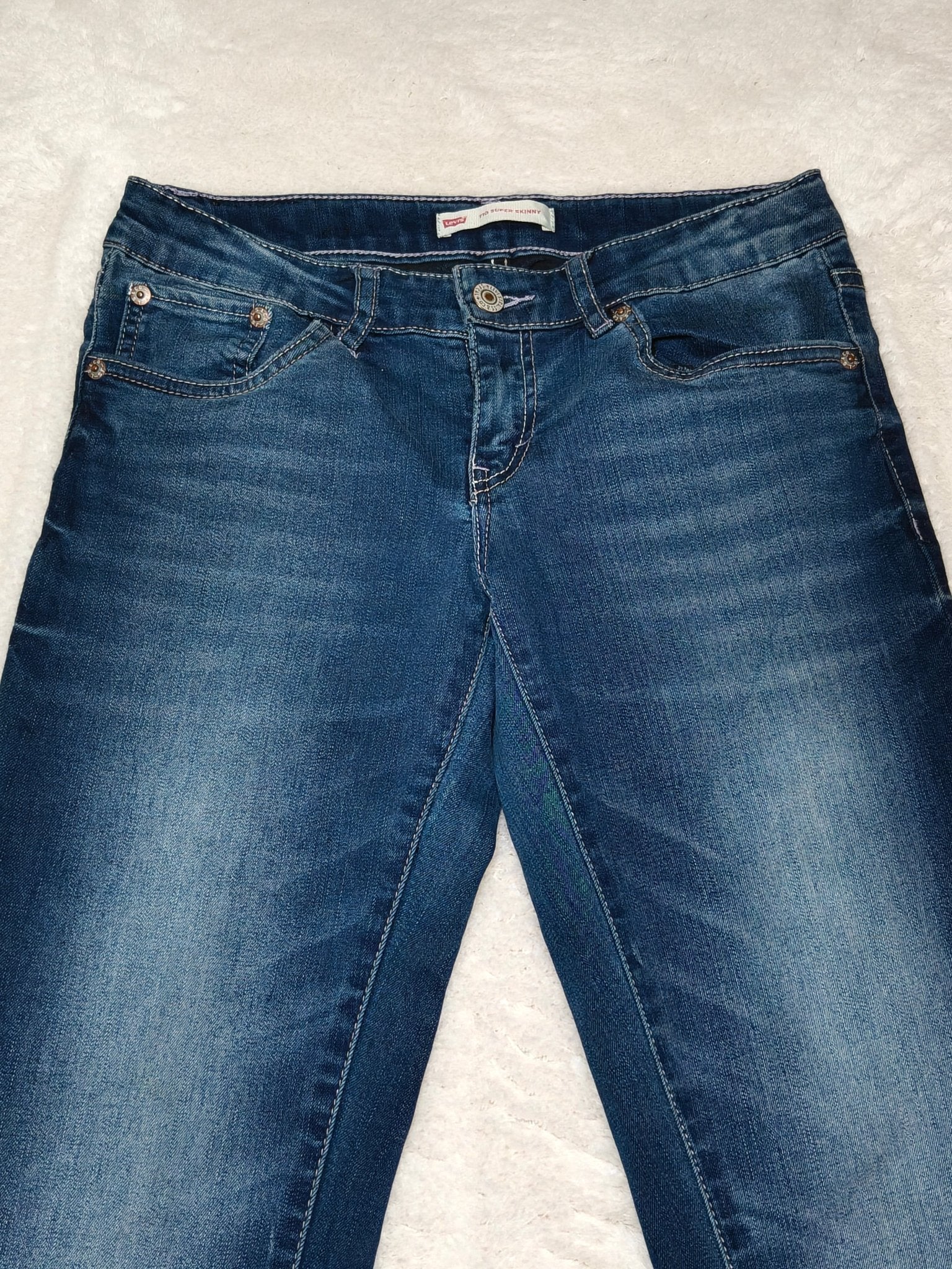Women Levi's 710 Blue Super Skinny W26 L30 EU 36 S Jeans