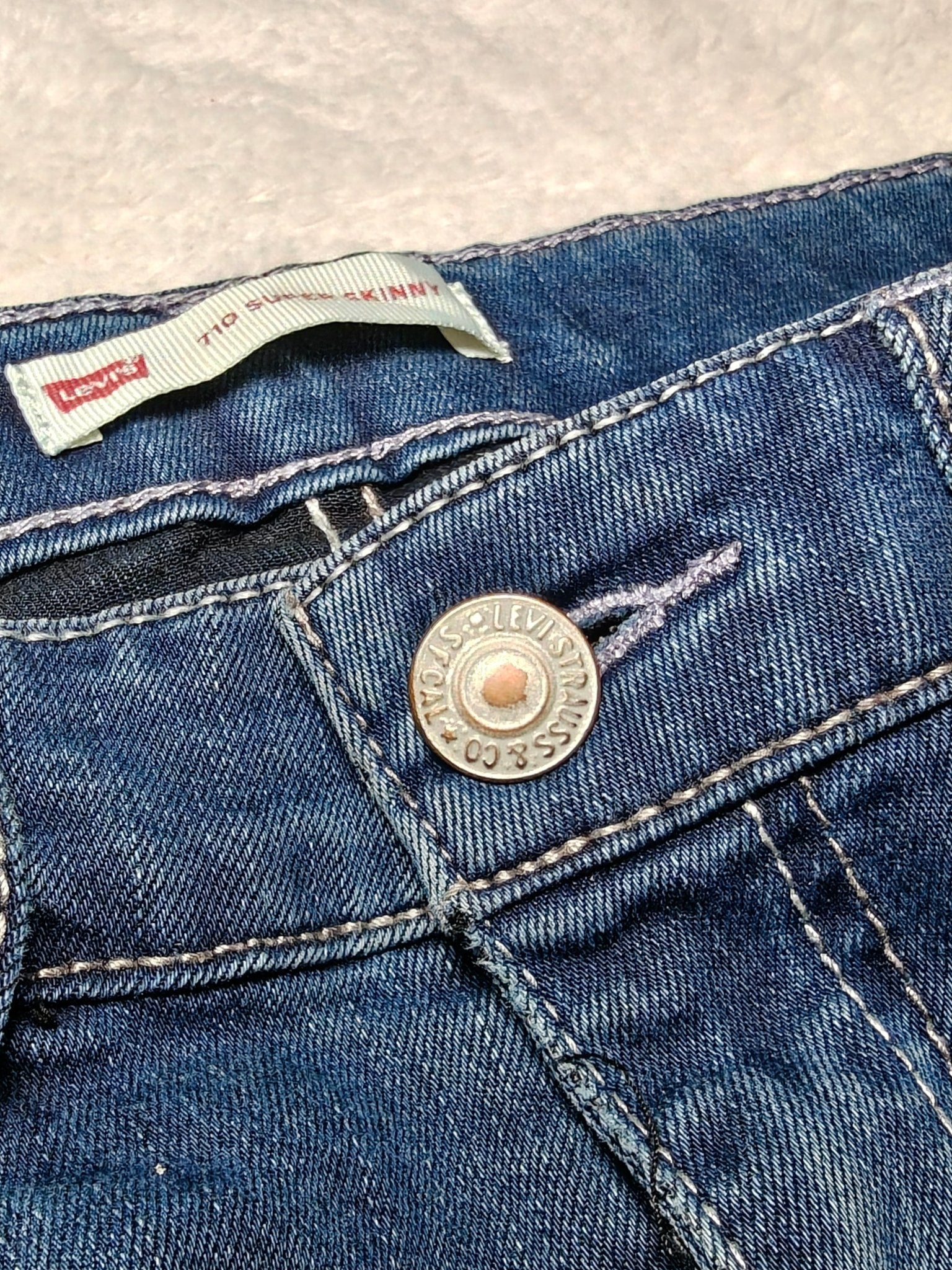 Women Levi's 710 Blue Super Skinny W26 L30 EU 36 S Jeans