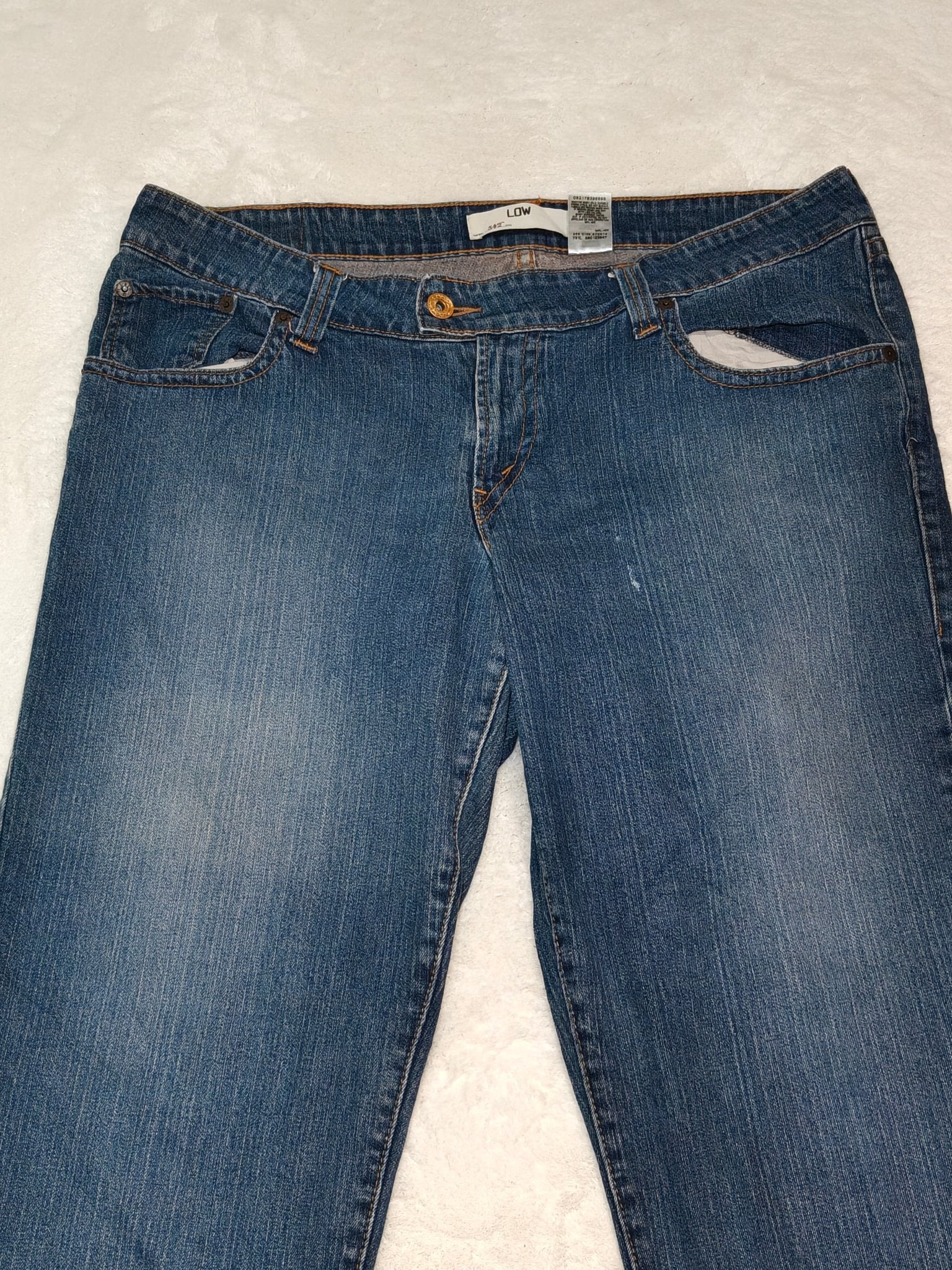 Women Levi's 542 Blue Flare Cropped W40 EU 54 XXL Jeans
