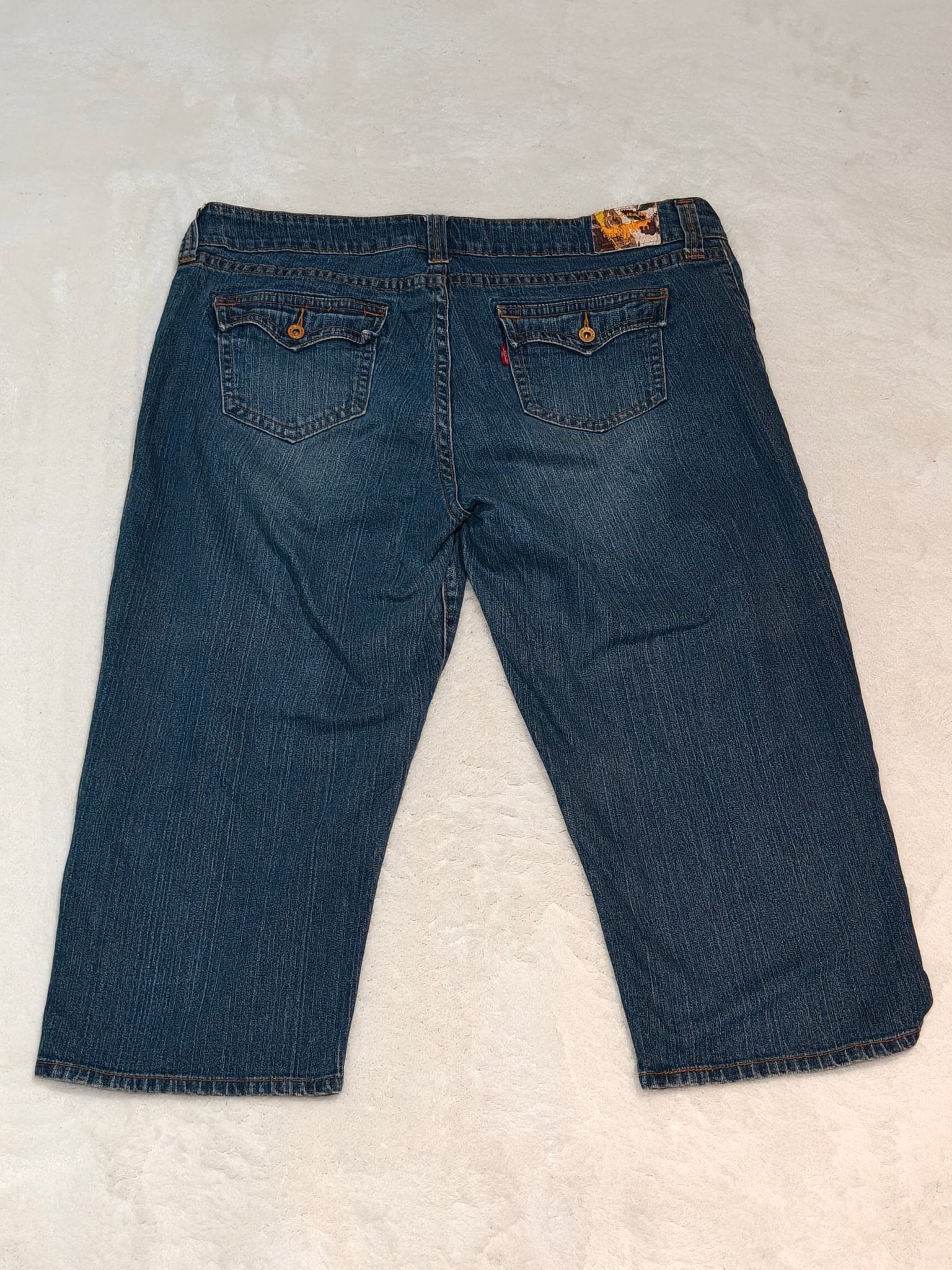 Women Levi's 542 Blue Flare Cropped W40 EU 54 XXL Jeans