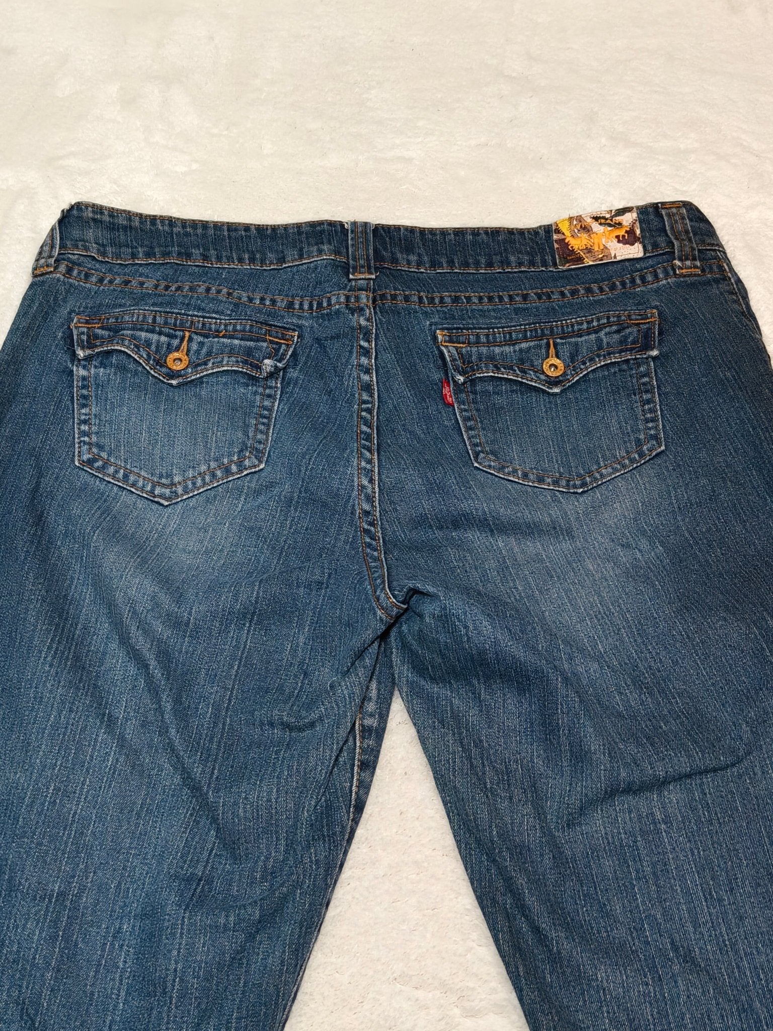 Women Levi's 542 Blue Flare Cropped W40 EU 54 XXL Jeans