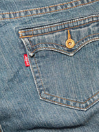 Women Levi's 542 Blue Flare Cropped W40 EU 54 XXL Jeans
