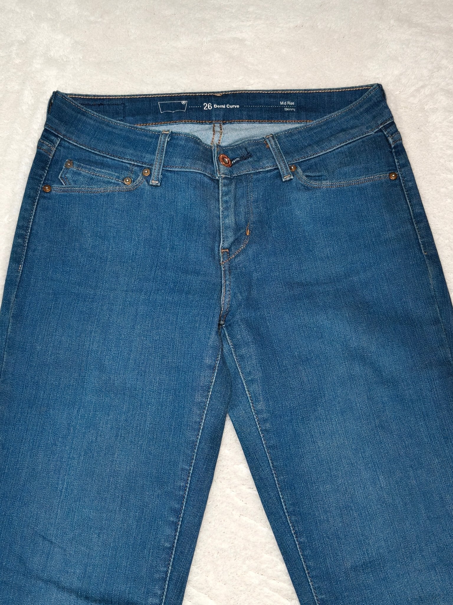 Women Levi's Demi Curve Blue Skinny W26 L32 EU 36 S Jeans