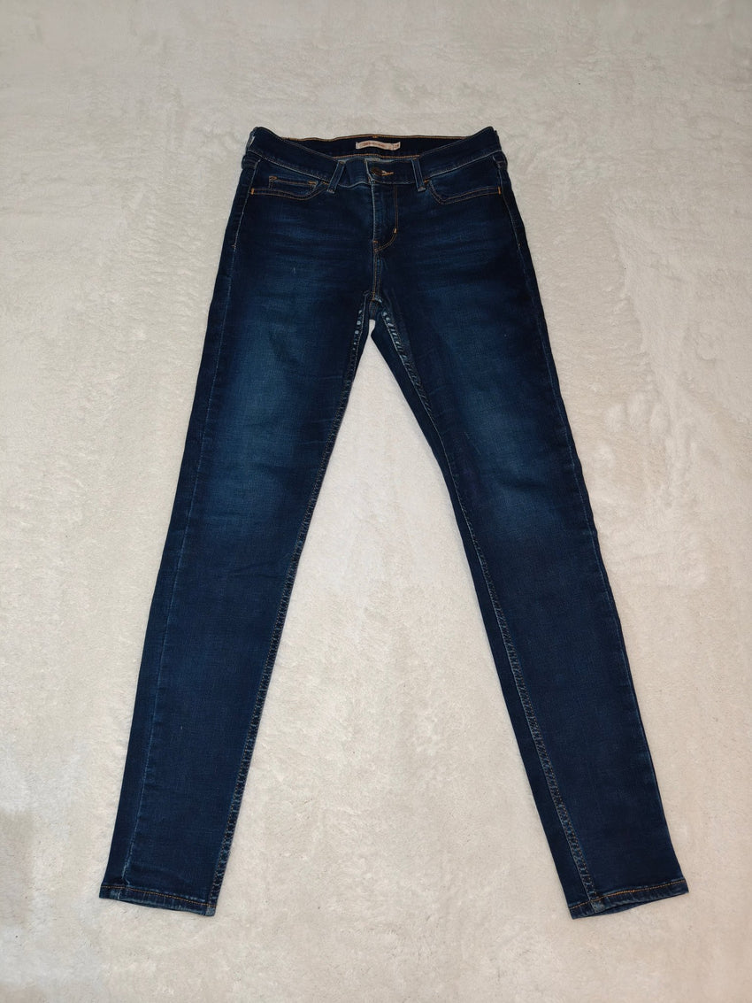 Women Levi's 710 Dark Blue Super Skinny W28 L30 EU 38 M Jeans