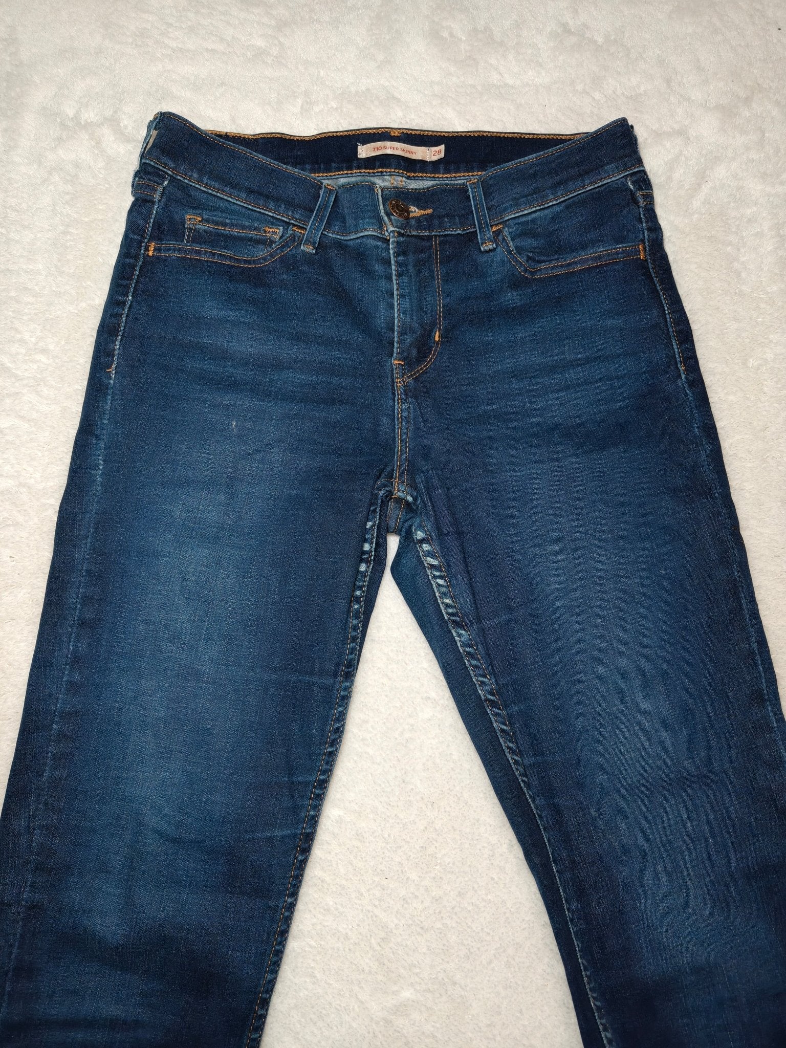 Women Levi's 710 Dark Blue Super Skinny W28 L30 EU 38 M Jeans