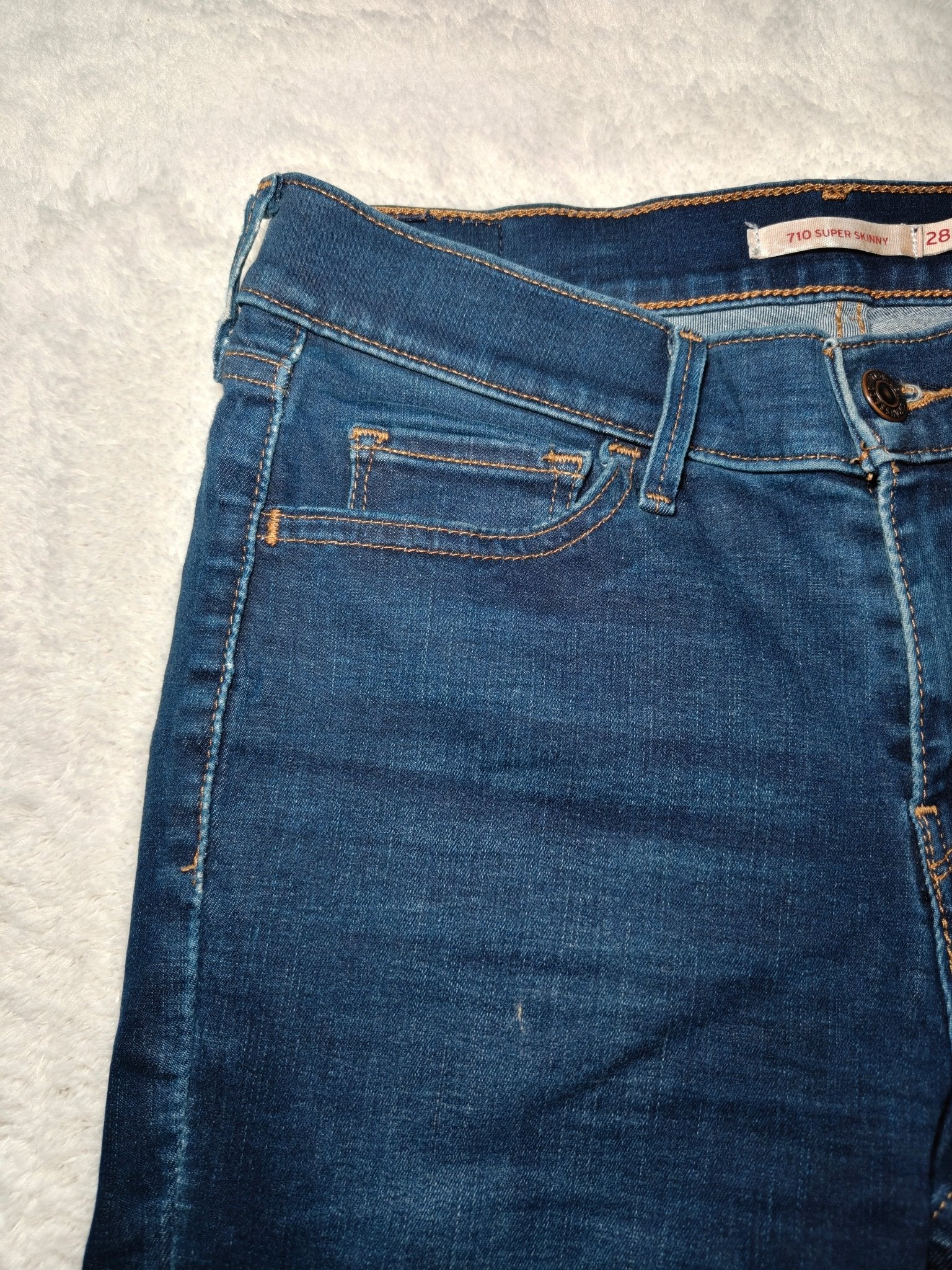 Women Levi's 710 Dark Blue Super Skinny W28 L30 EU 38 M Jeans
