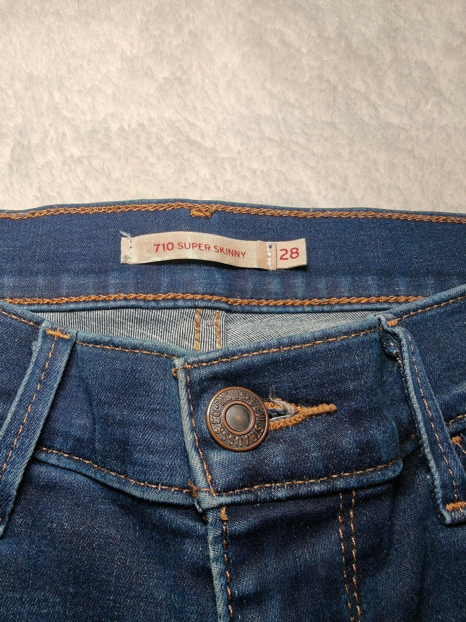 Women Levi's 710 Dark Blue Super Skinny W28 L30 EU 38 M Jeans