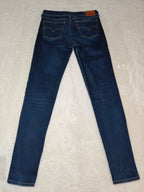 Women Levi's 710 Dark Blue Super Skinny W28 L30 EU 38 M Jeans