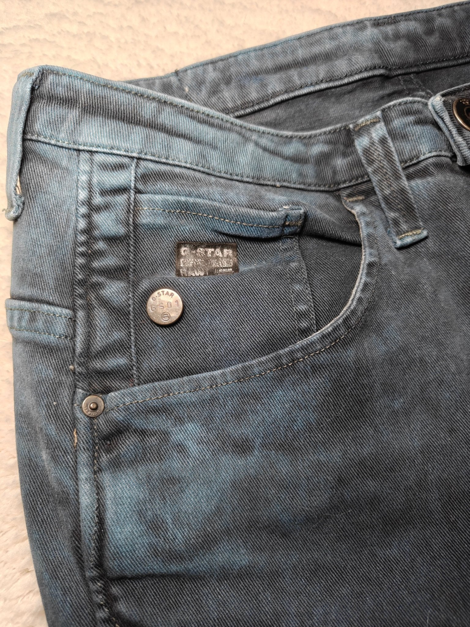 Women G - Star RAW ARC 3D Blue Faded Tapered W25 L32 EU 34 XS Jeans