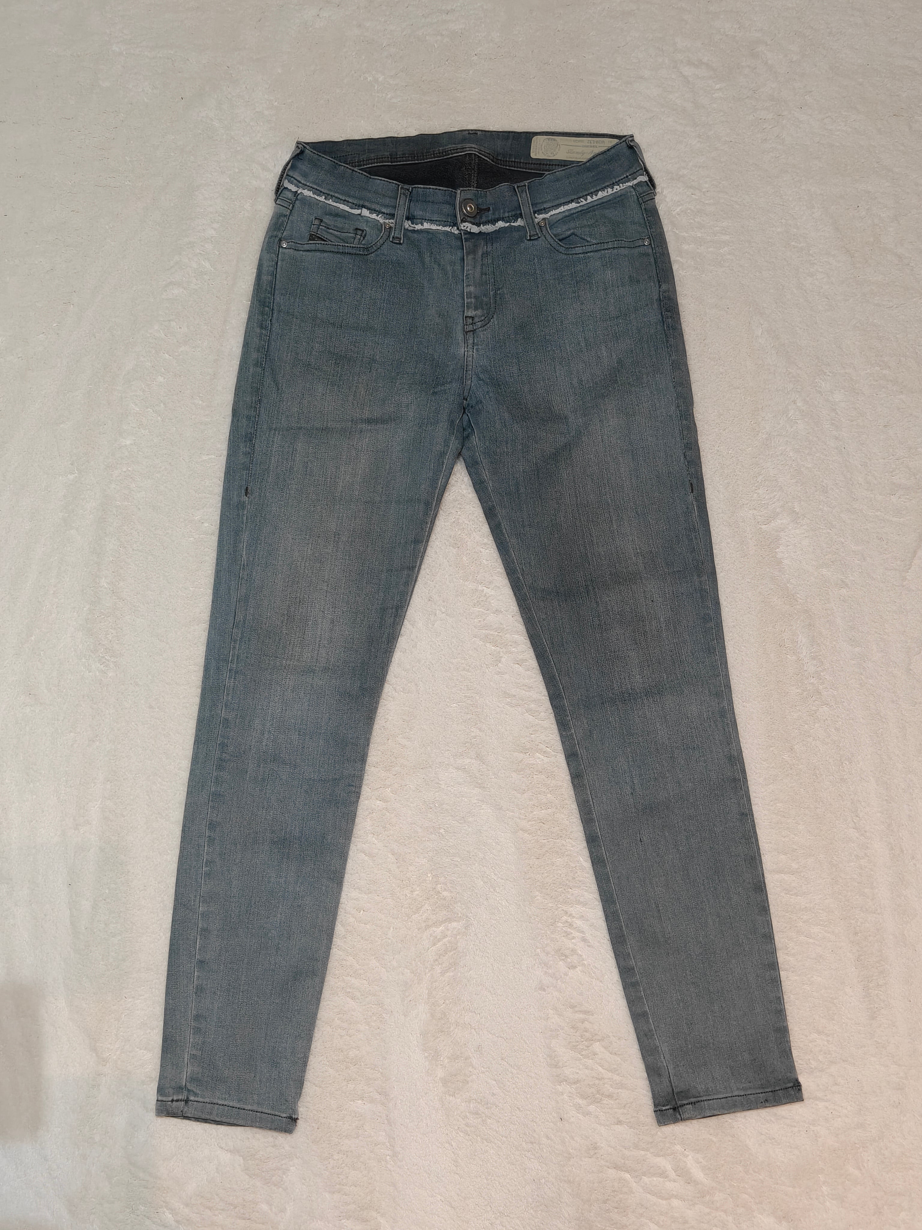 Women Diesel Slandy-Ankle-W Grey Super Skinny W28 L32 EU 38 M Jeans