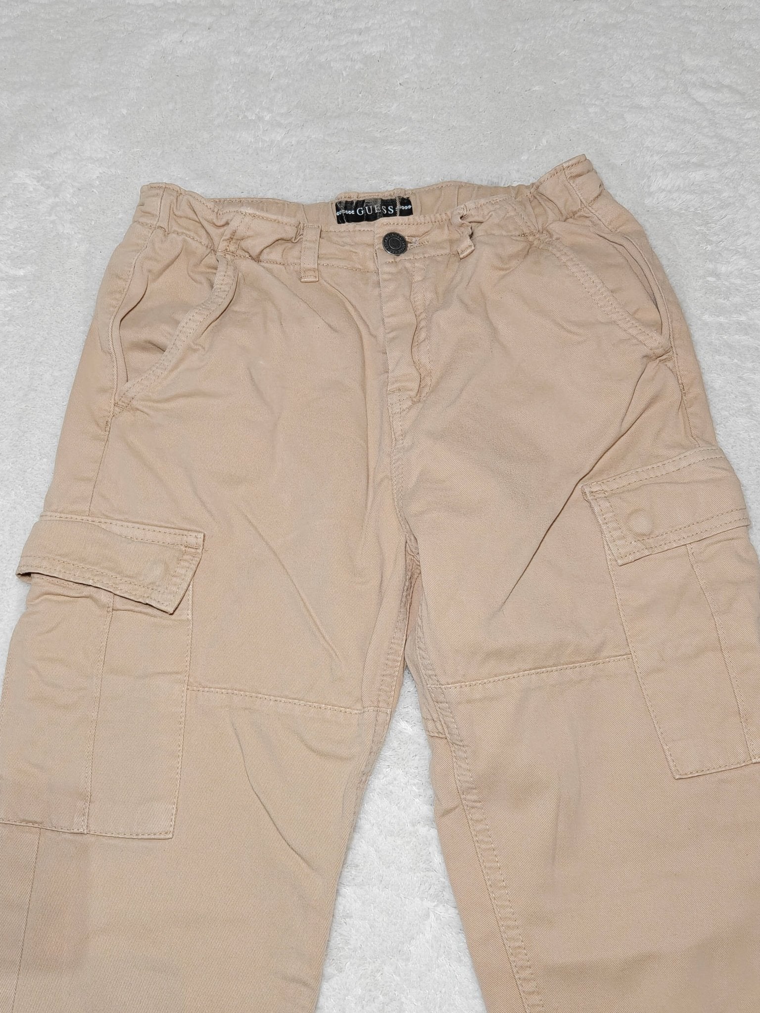 Women GUESS Beige Cargo Slim W24 EU 34 XS Cargo Jeans
