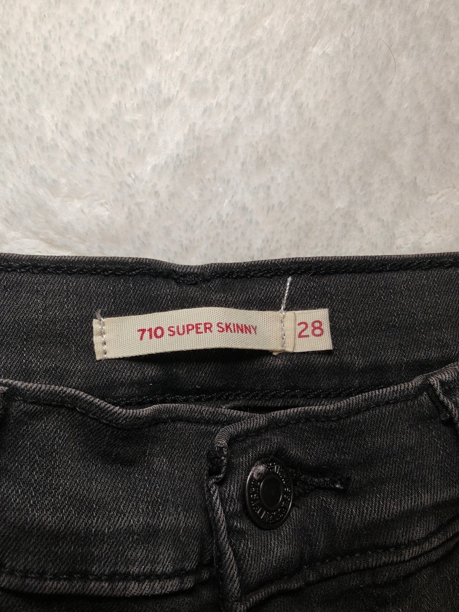 Women Levi's 710 Black Faded Super Skinny W28 L30 EU 38 M Jeans