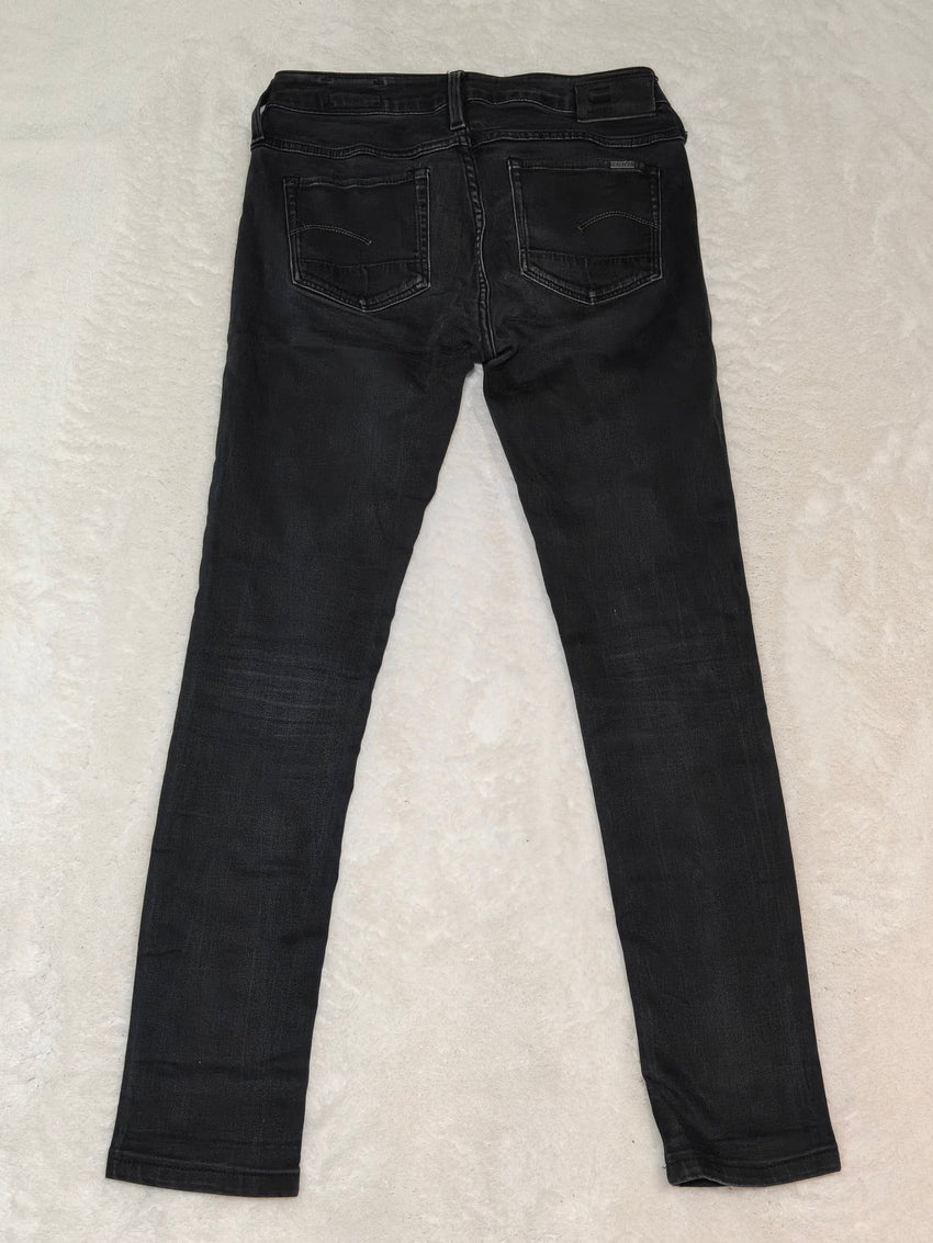 Women G - Star RAW 3301 Contour Black Faded Skinny W27 L30 EU 36 S Jeans