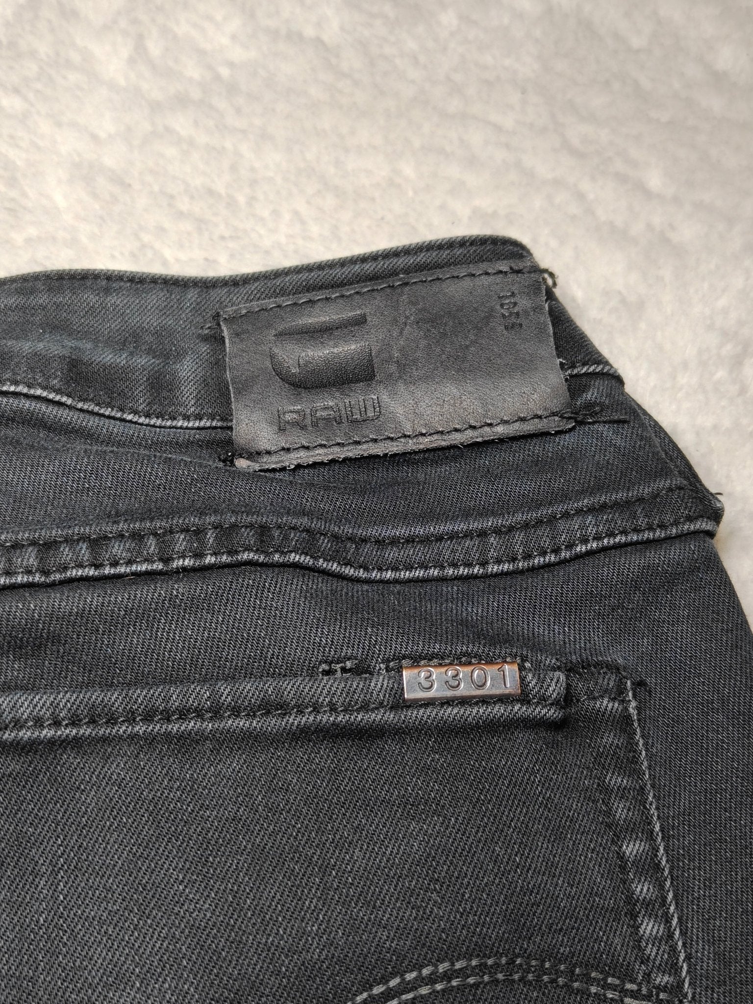Women G - Star RAW 3301 Contour Black Faded Skinny W27 L30 EU 36 S Jeans