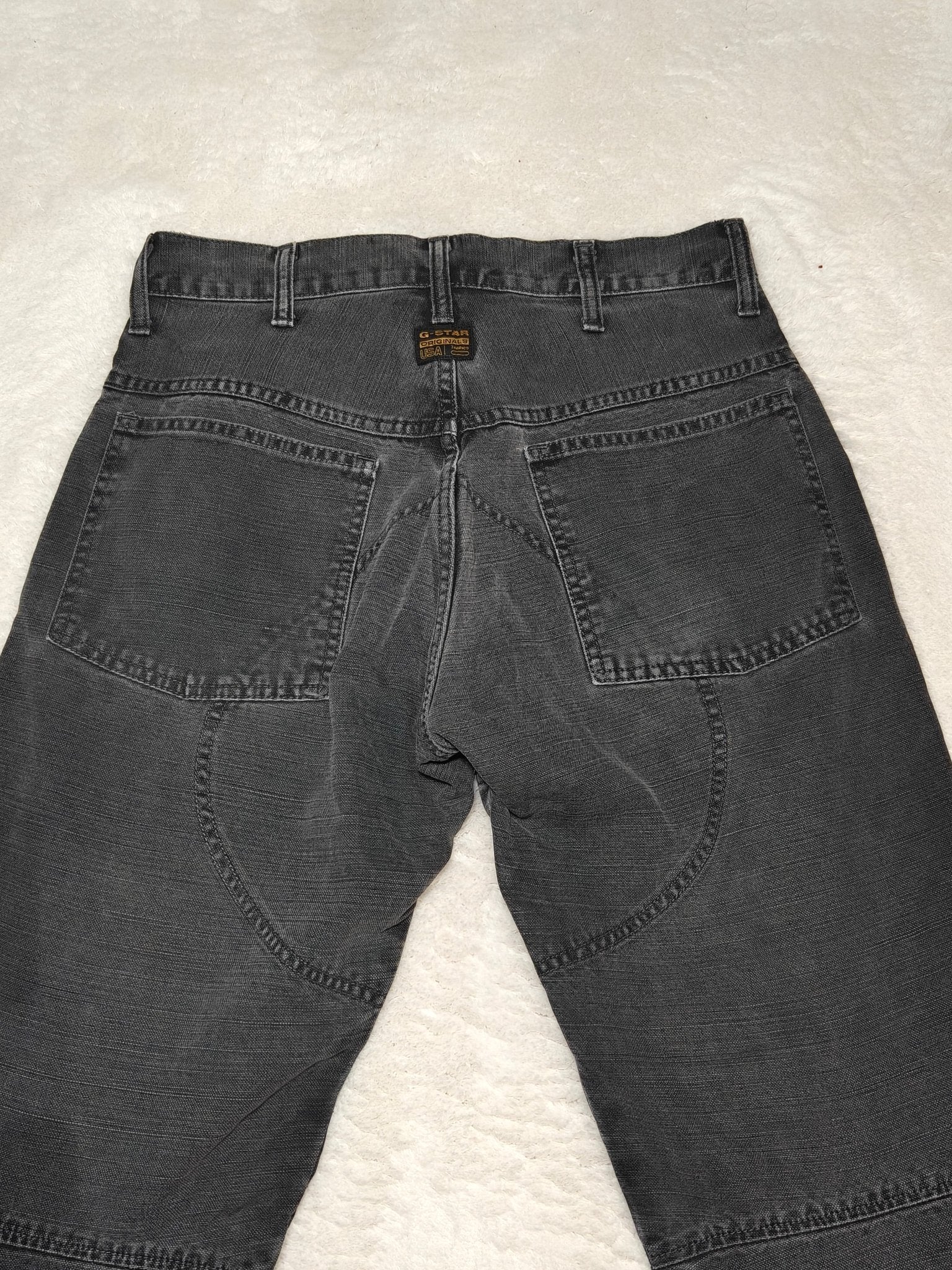 Men G - Star RAW Shortcut Elwood Black Faded Flared W29 L32 Jeans
