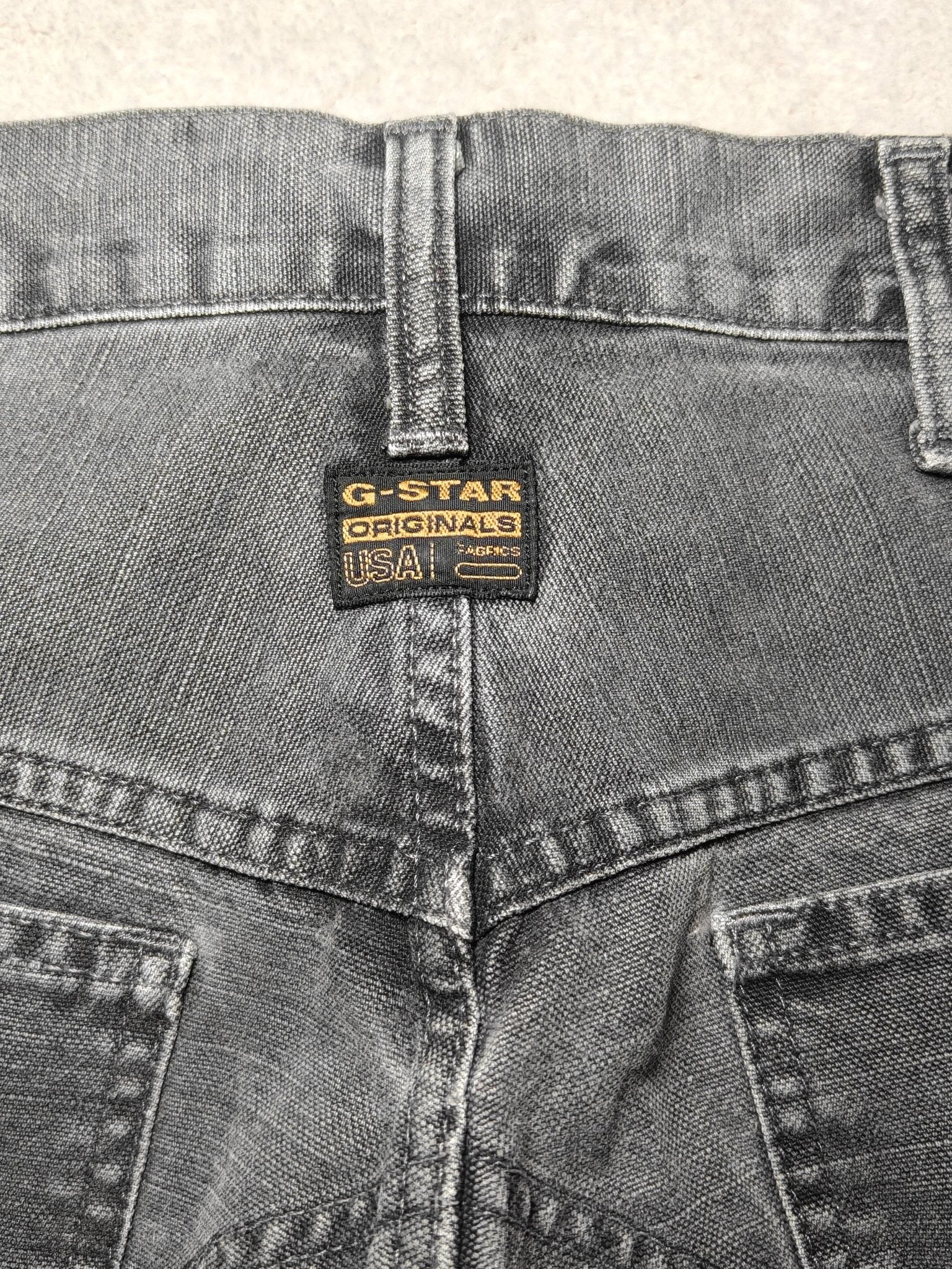 Men G - Star RAW Shortcut Elwood Black Faded Flared W29 L32 Jeans