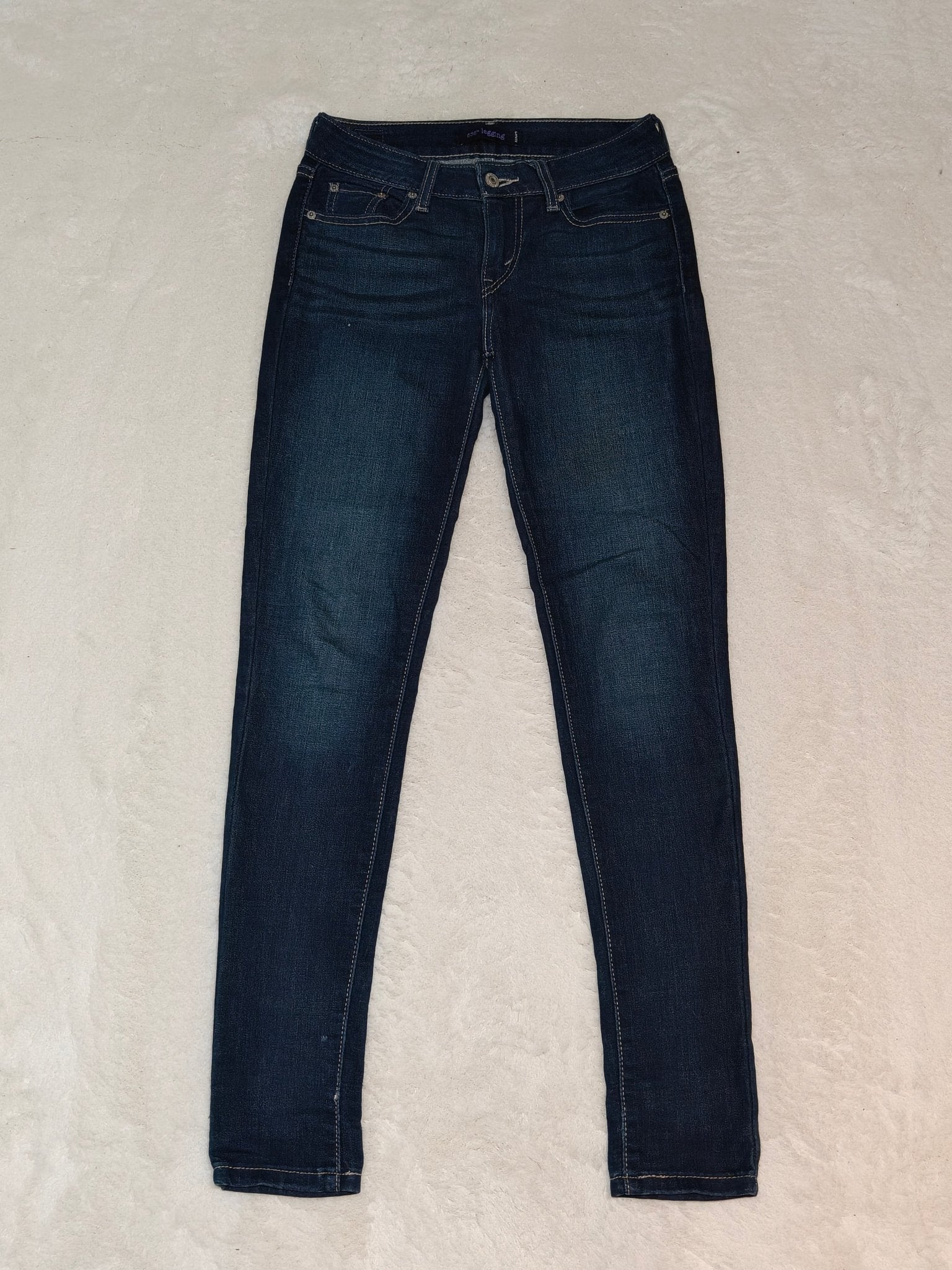 Women Levi's 535 Leggings Dark Blue Skinny W25 L30 EU 34 XS Jeans