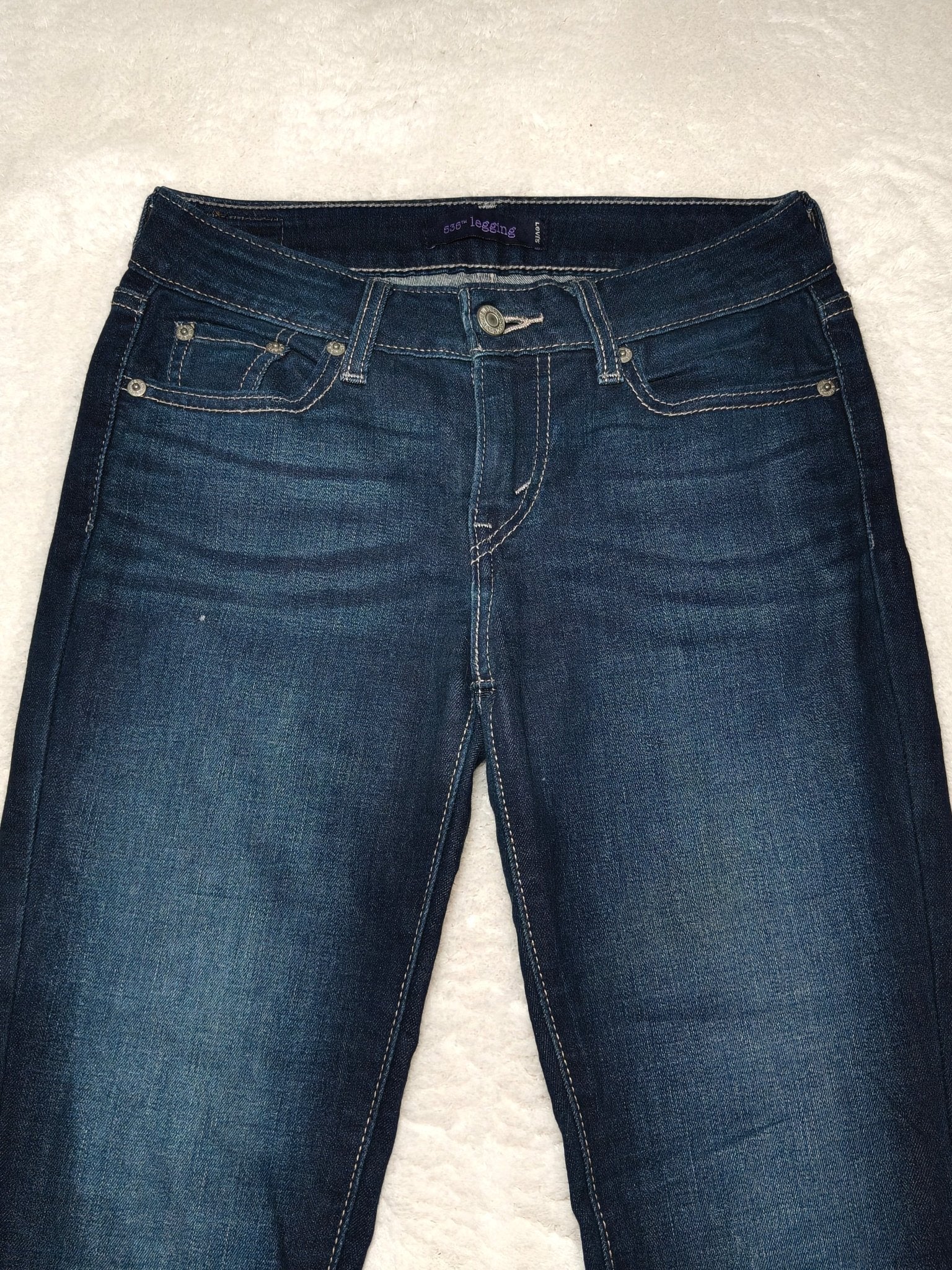 Women Levi's 535 Leggings Dark Blue Skinny W25 L30 EU 34 XS Jeans