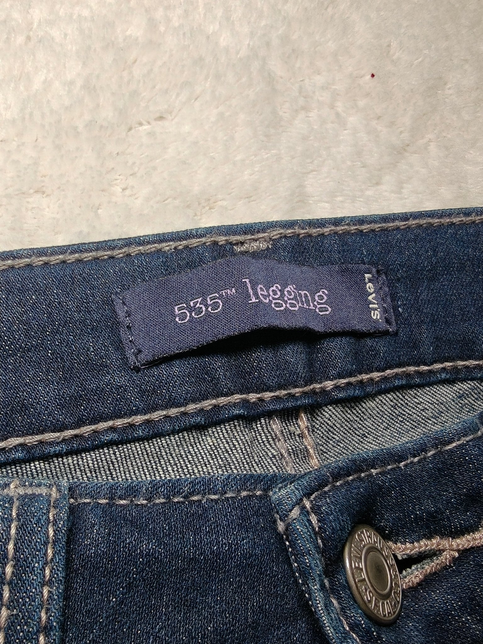 Women Levi's 535 Leggings Dark Blue Skinny W25 L30 EU 34 XS Jeans