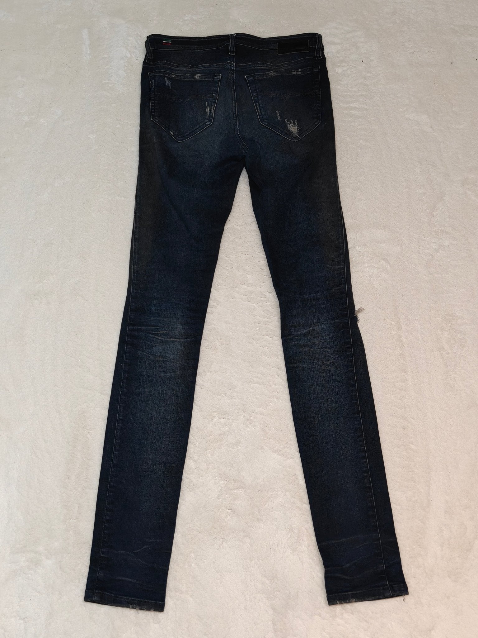Women Diesel Skinzee Dark Blue Wash 0847V Super Slim Skinny W27 L32 EU 36 S Jeans
