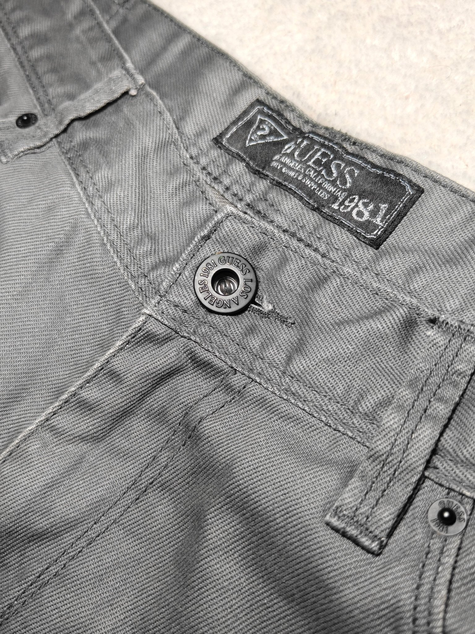 Men Guess Lincoln Grey Slim Straight W34 L32 Jeans