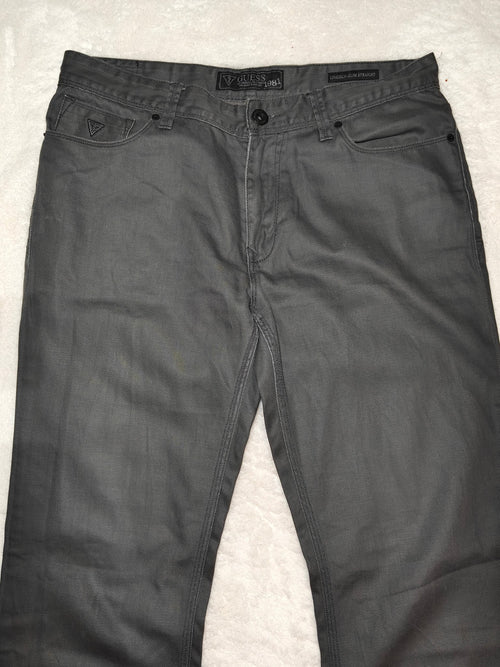 Men Guess Lincoln Grey Slim Straight W34 L32 Jeans