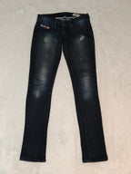 Women Diesel Matic Dark Blue Wash 0081N1 Slim W27 L32 EU 36 S Jeans