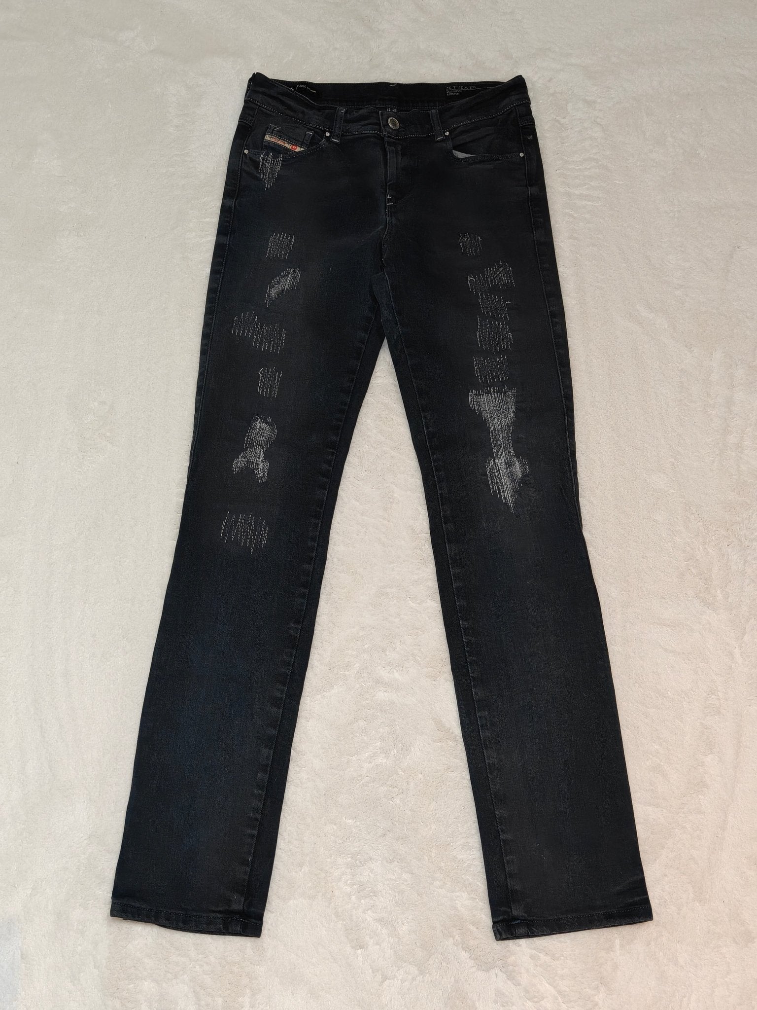 Women Diesel Sandy Dark Blue Faded Wash 0830J Slim Straight W27 L32 EU 36 S Jeans