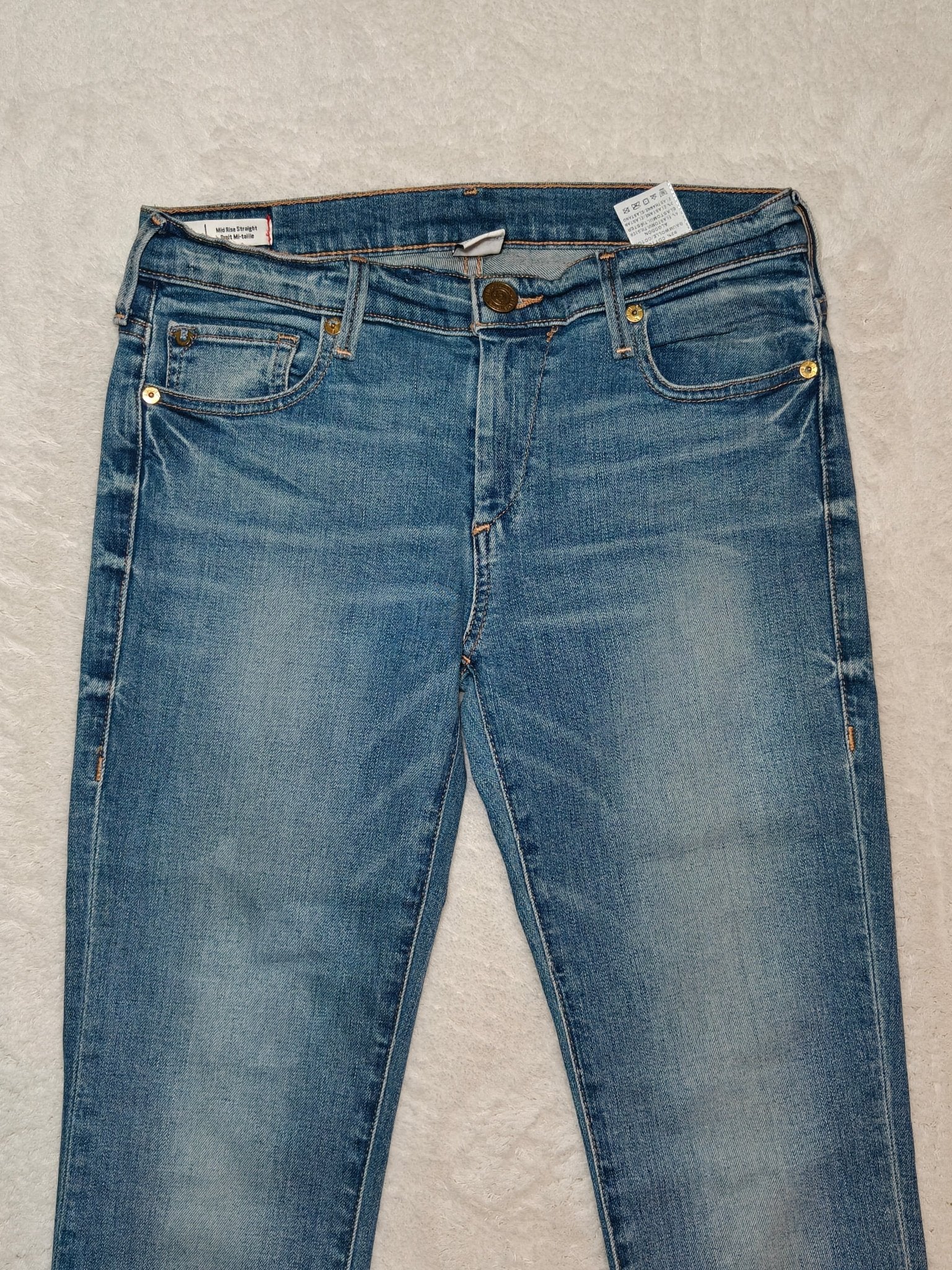 Women True Religion Cora Light Blue Straight W27 L30 (EU 36/S) Jeans