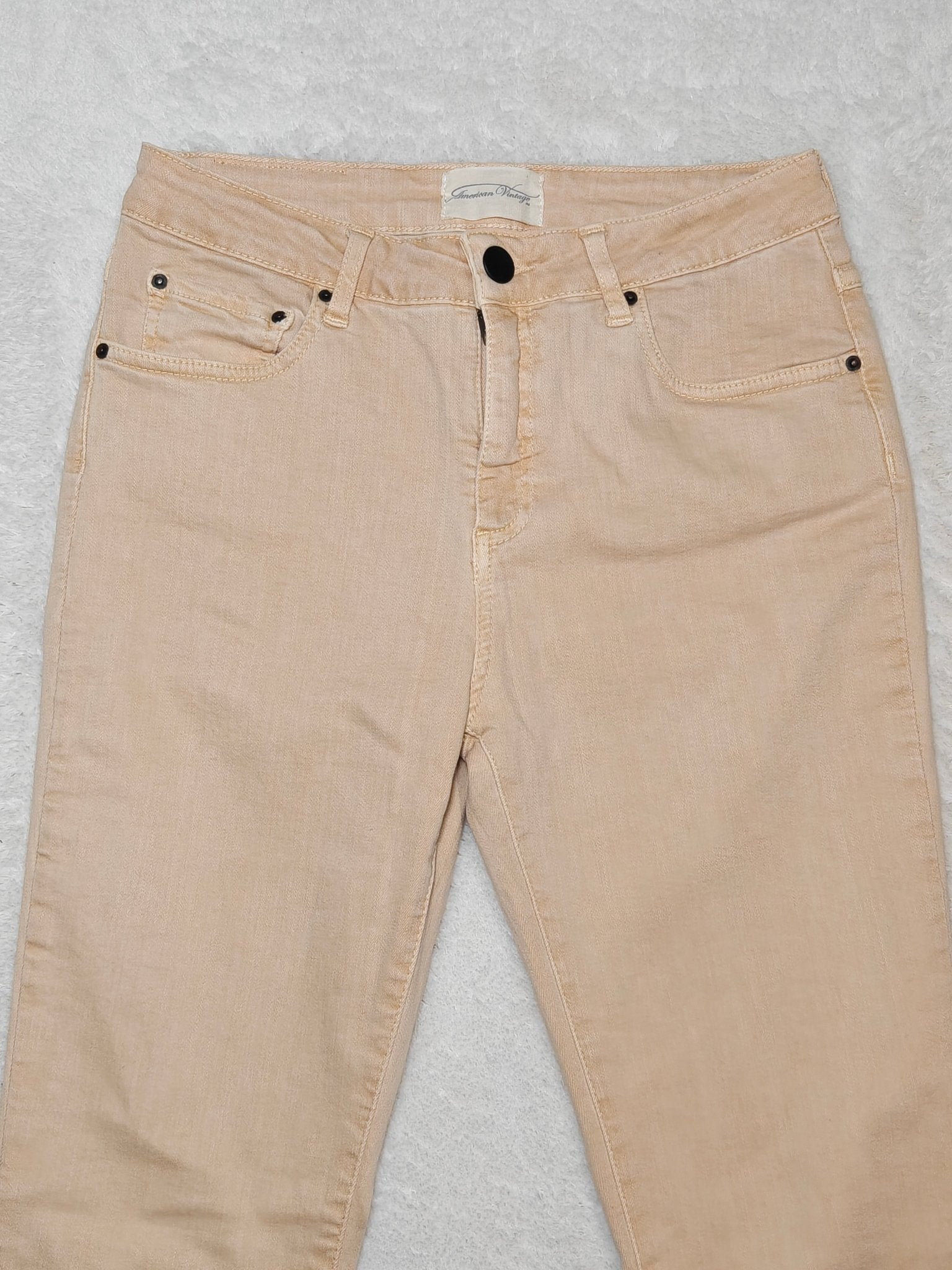 Women American Vintage R53Q/JIM203 Beige Skinny W28 L28 EU 38 M Jeans