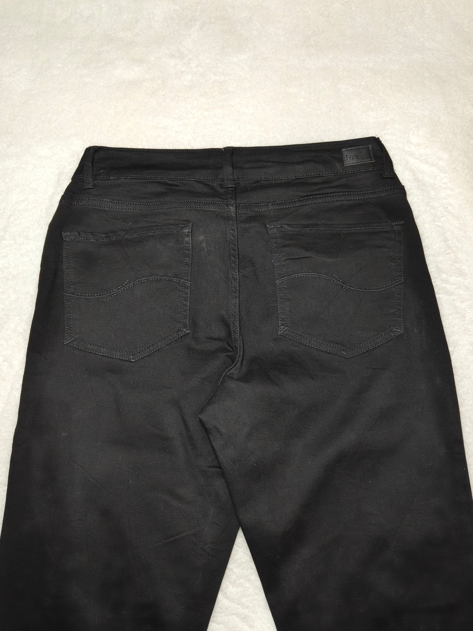 Women Lee Curvy Black Straight W30 L32 (EU 40/M) Jeans