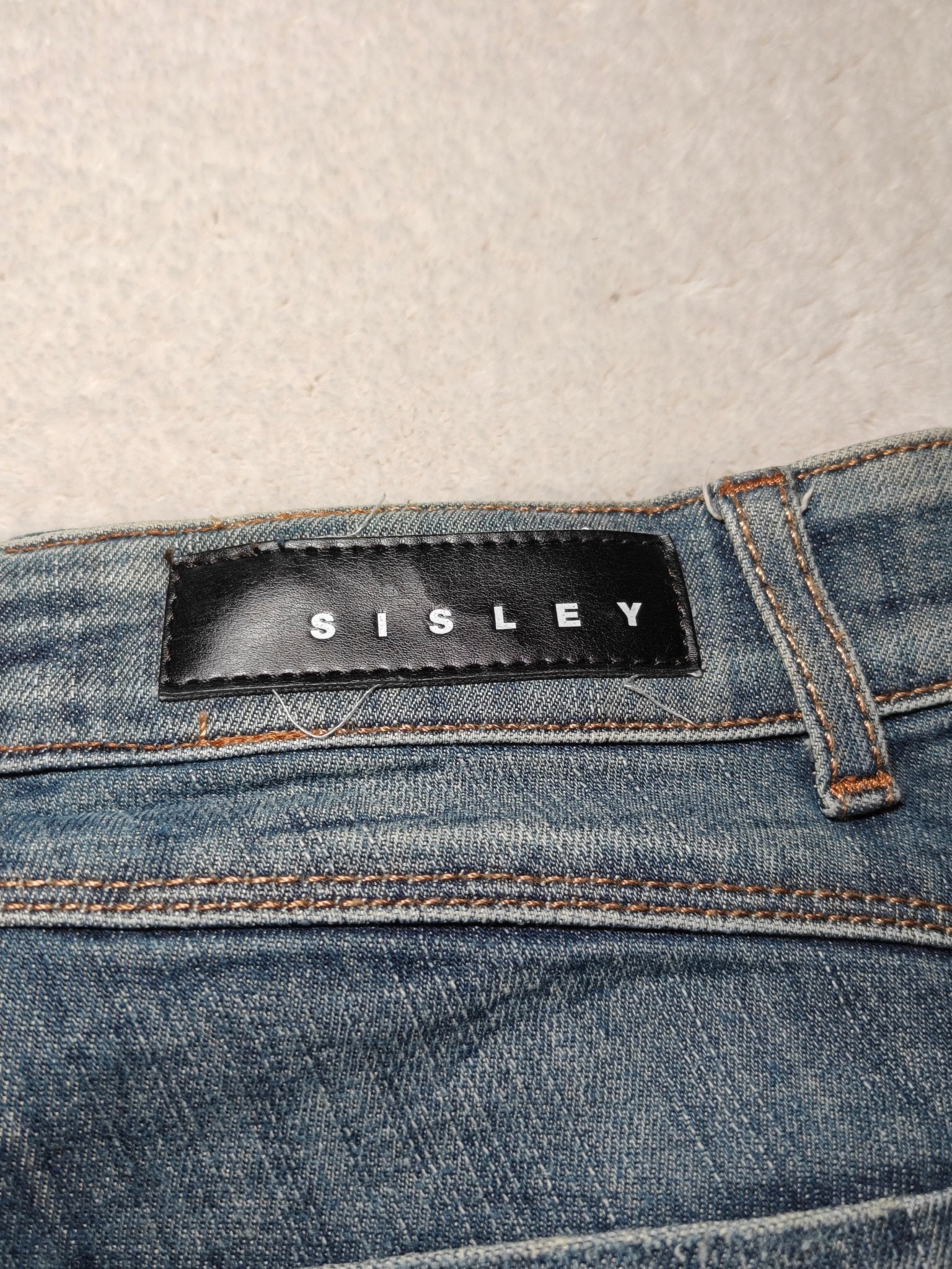 Women Sisley Blue Slim Straight W26 L30 (EU 36/S) Jeans