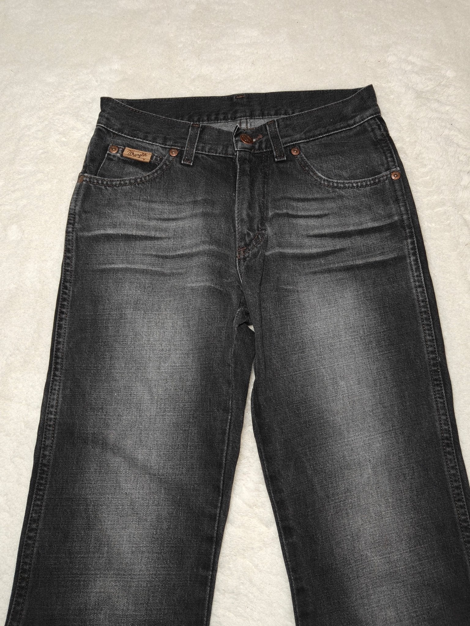 Women Wrangler Kate Black Washed Flared W26 L32 (EU 36/S) Jeans