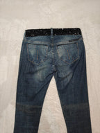 Women Fornarina Dark Blue Faded Skinny W26 L32 (EU 36/S) Jeans