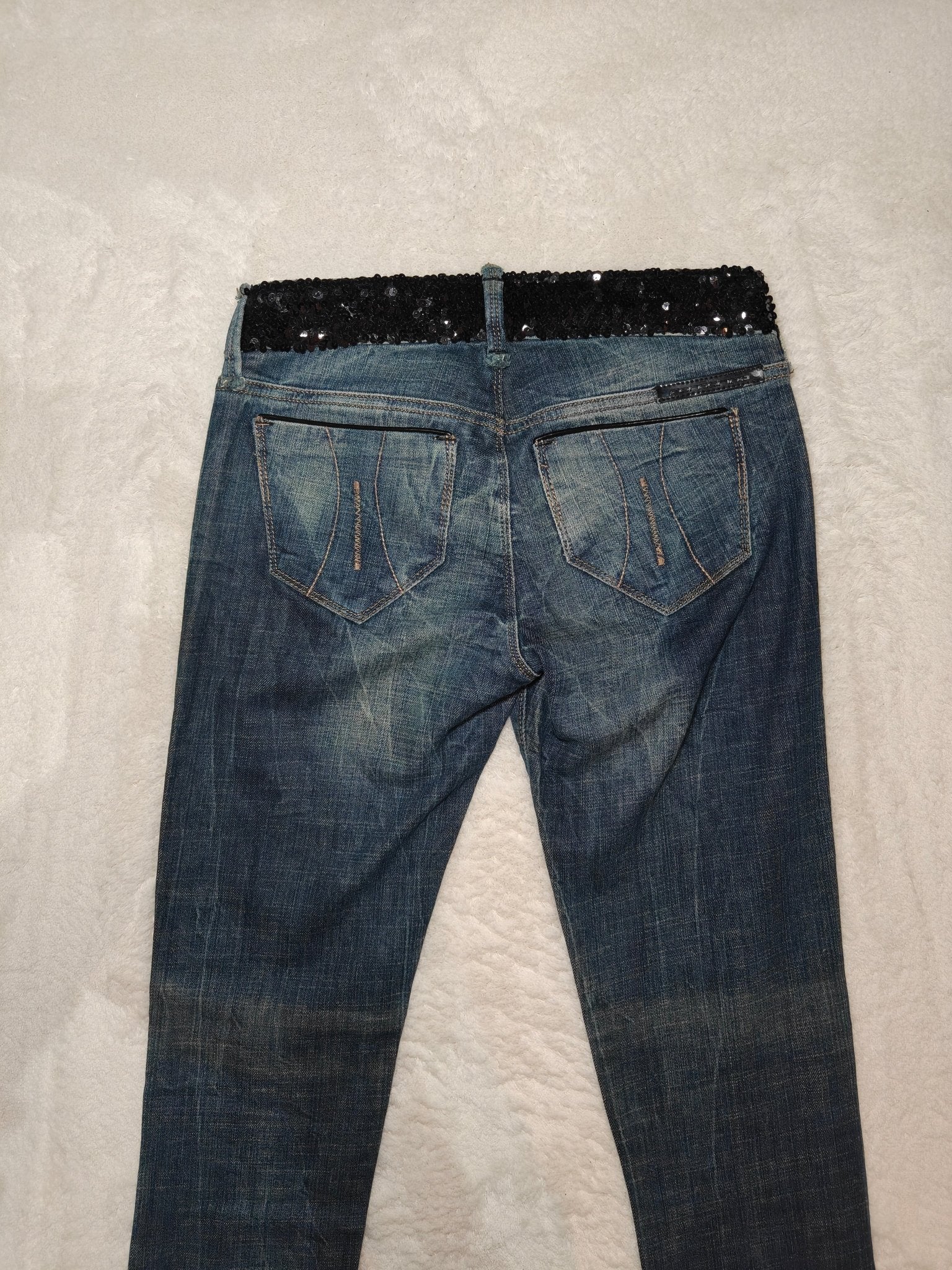 Women Fornarina Dark Blue Faded Skinny W26 L32 (EU 36/S) Jeans
