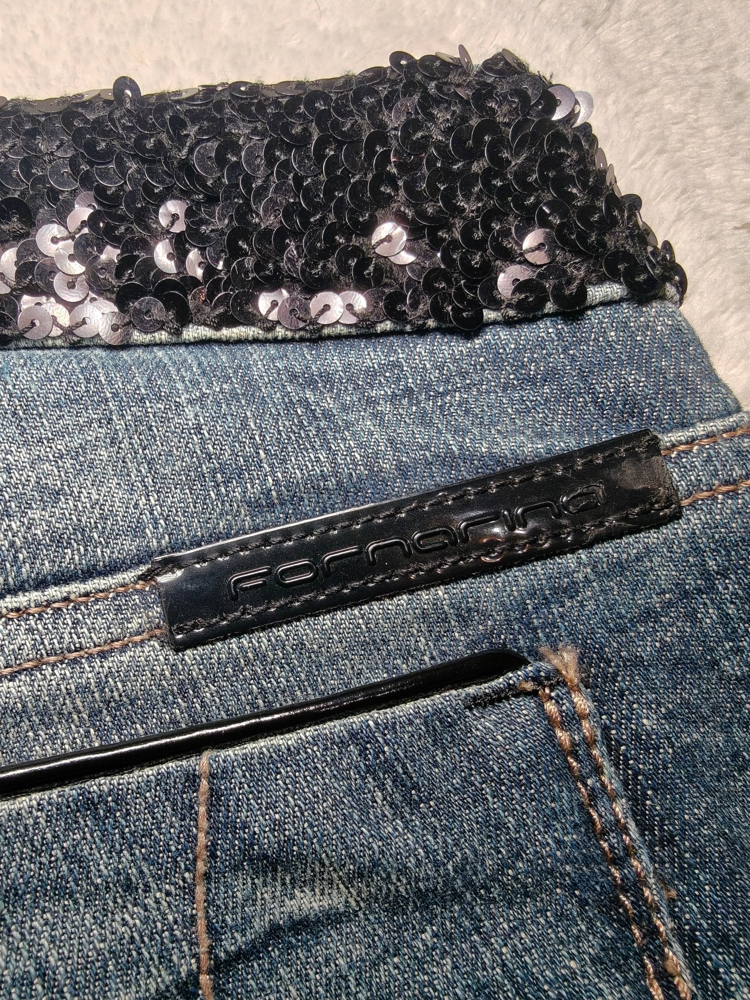 Women Fornarina Dark Blue Faded Skinny W26 L32 (EU 36/S) Jeans