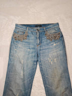 Women Roberto Cavalli Light Blue Flared W28 L30 (EU 38/M) Jeans