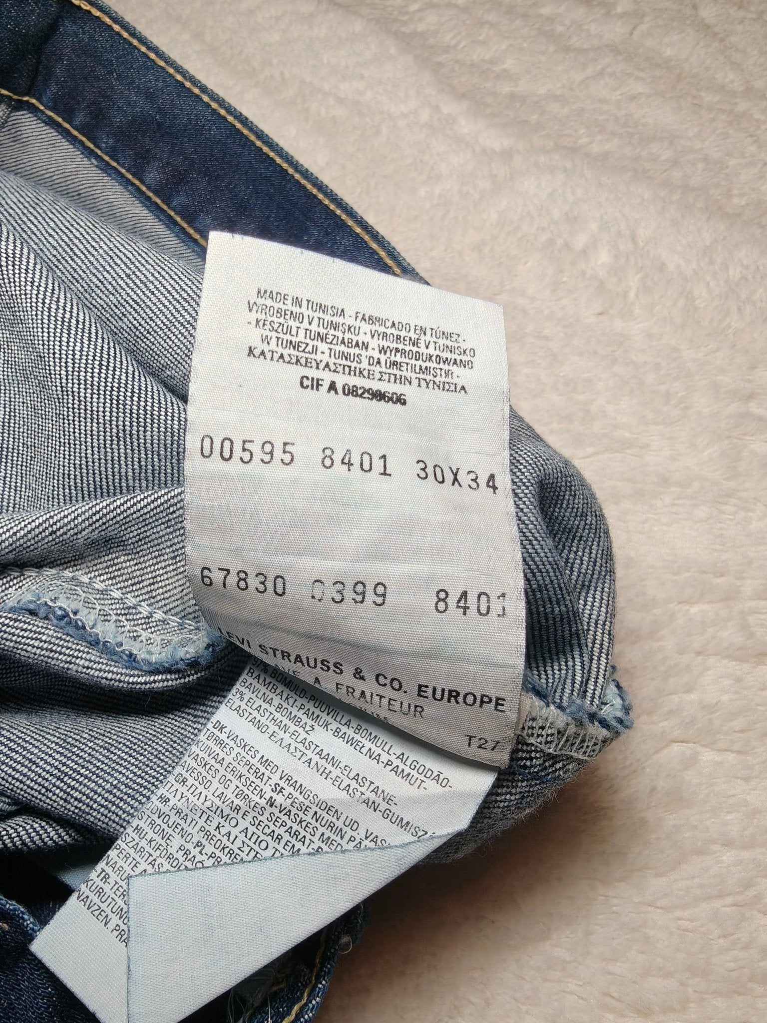 Women Levi's 595 Dark Blue Straight W30 L34 (EU 40/L) Jeans