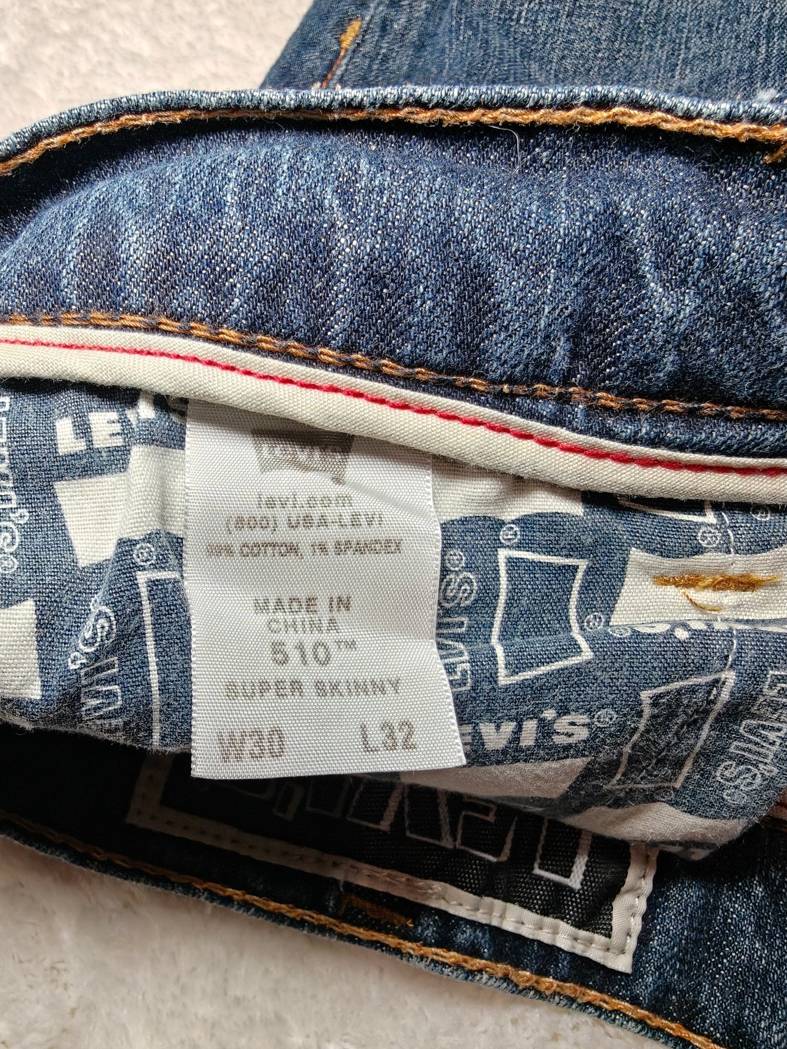 Men Levi's 510 Dark Blue Slim W30 L32 Jeans