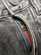 Men Tommy Hilfiger Étroite Black Faded Slim W29 L30 Jeans