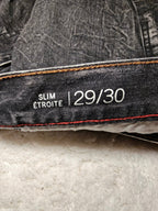 Men Tommy Hilfiger Étroite Black Faded Slim W29 L30 Jeans