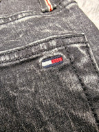 Men Tommy Hilfiger Étroite Black Faded Slim W29 L30 Jeans