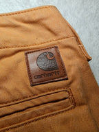 Women Carhartt X' Club Pant Camel Slim W26 L32 (EU 36/S) Jeans
