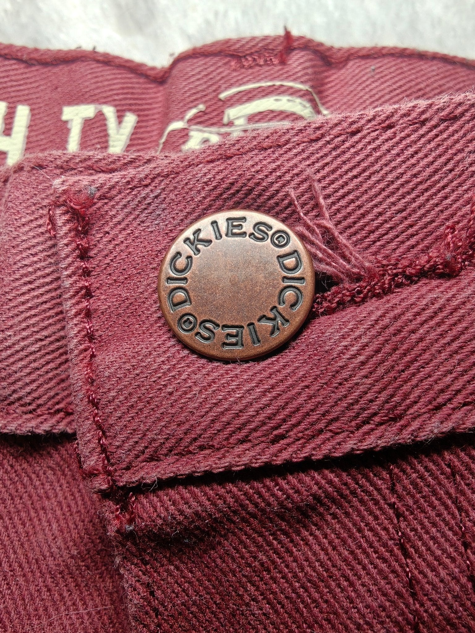 Men’s Dickies Jeans Burgundy Slim Skinny W38 L32