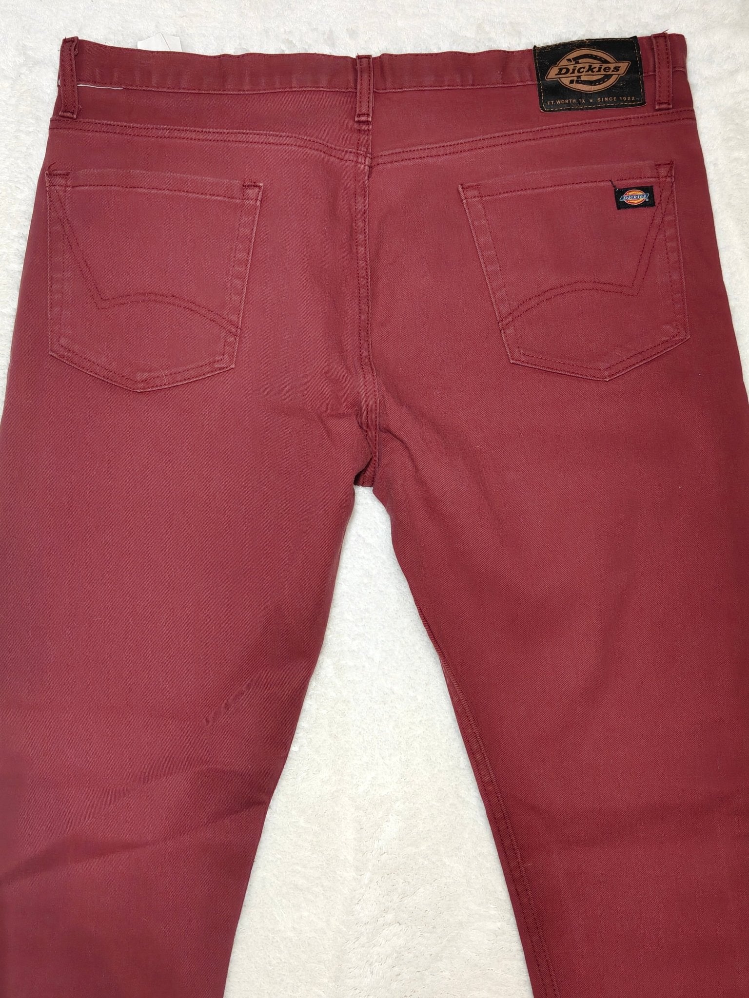 Men’s Dickies Jeans Burgundy Slim Skinny W38 L32