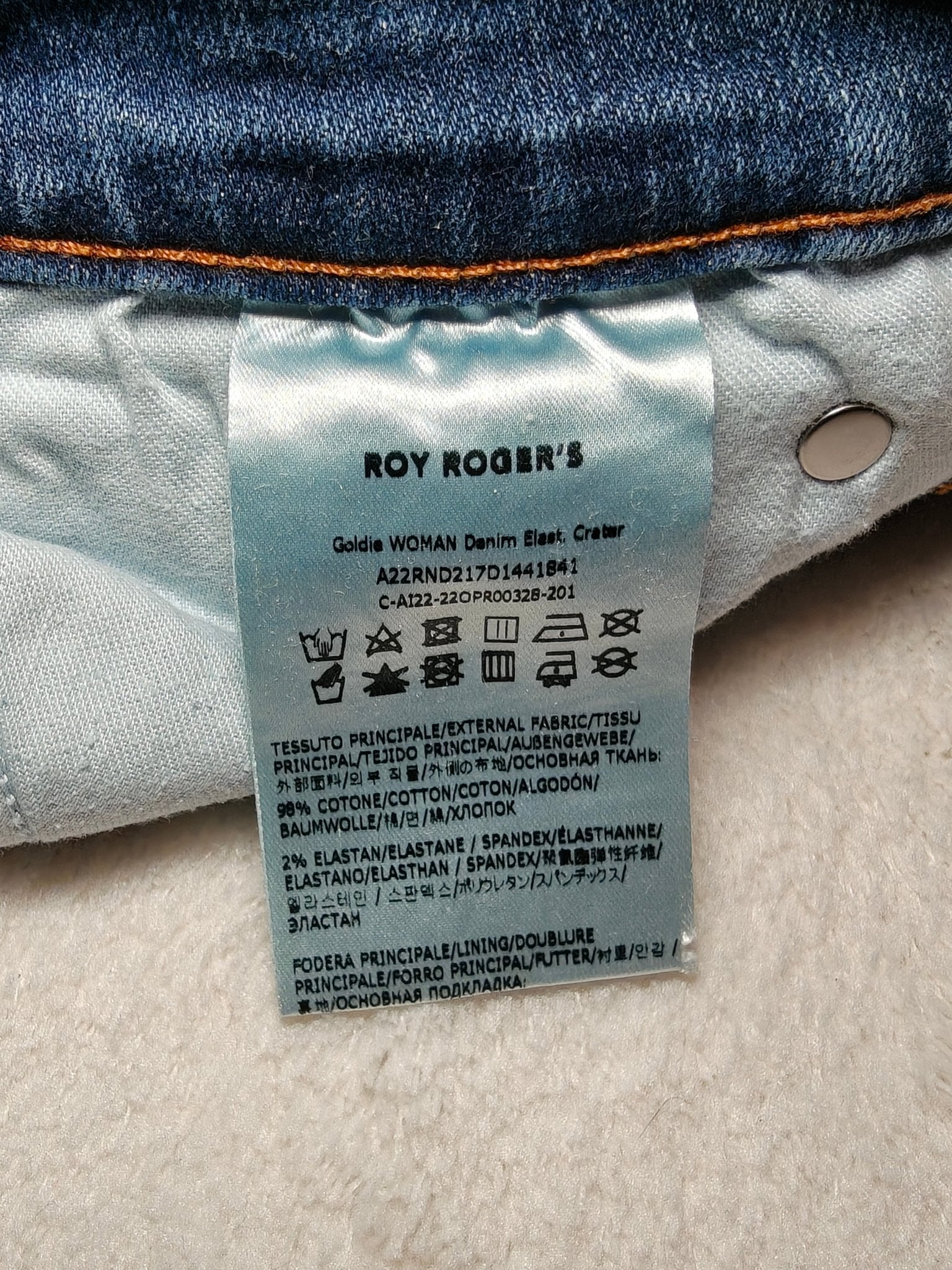 Women Roy Roger's Goldie Blue Straight W28 L28 (EU 38/M) Jeans