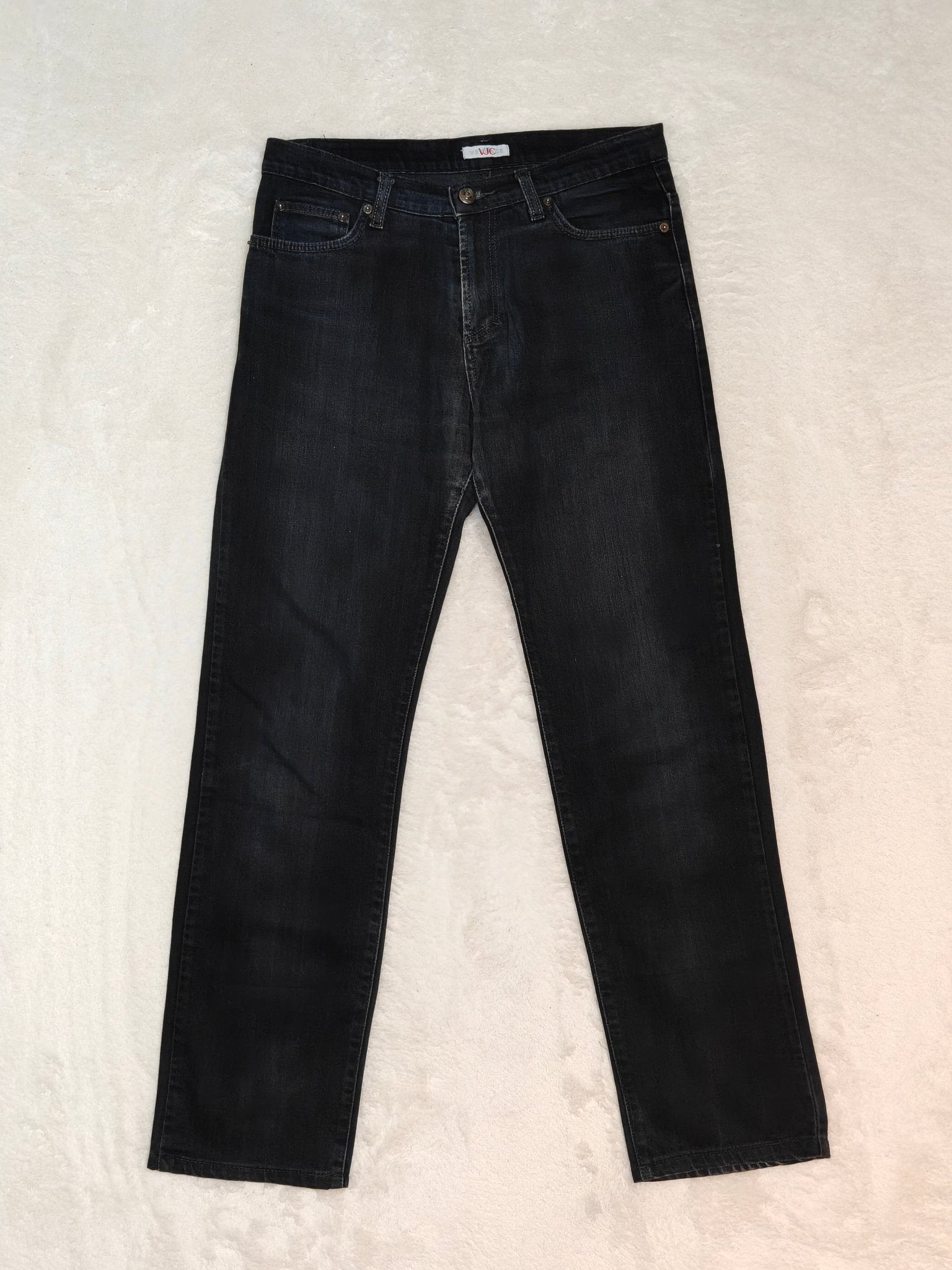 Men Versace Black Straight W31 L32 Jeans